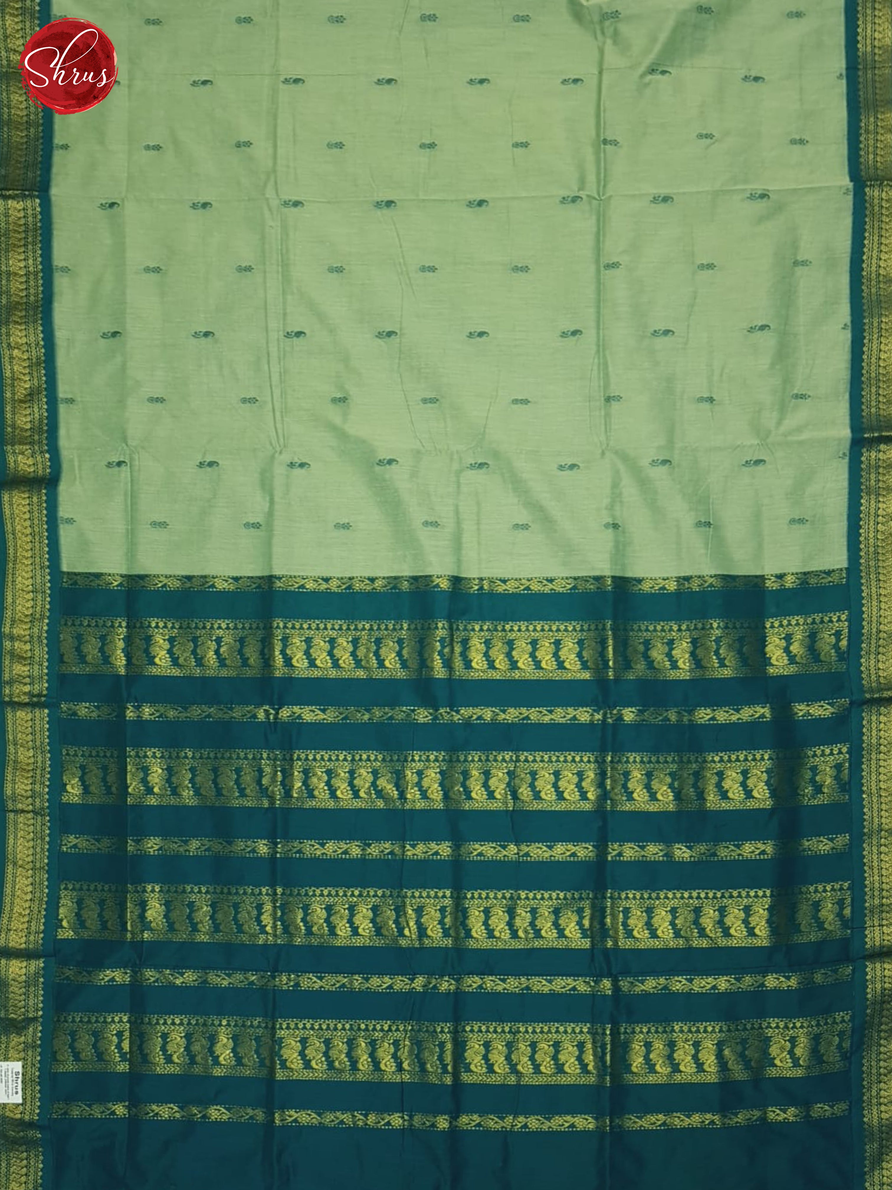 Light Green & Green - Kalyani Cotton Saree - Shop on ShrusEternity.com