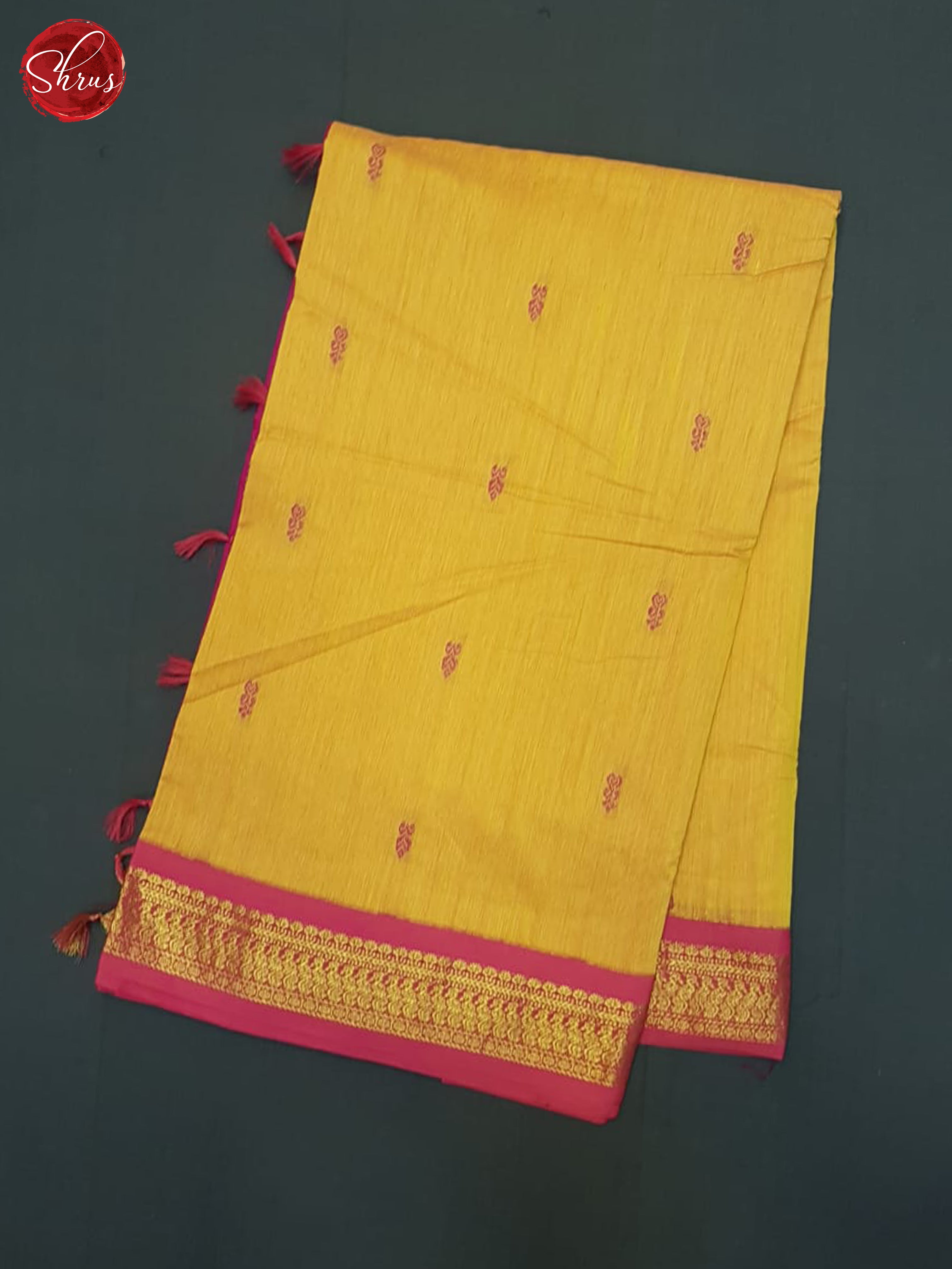 Yellow & Pink - Kalyani Cotton Saree - Shop on ShrusEternity.com