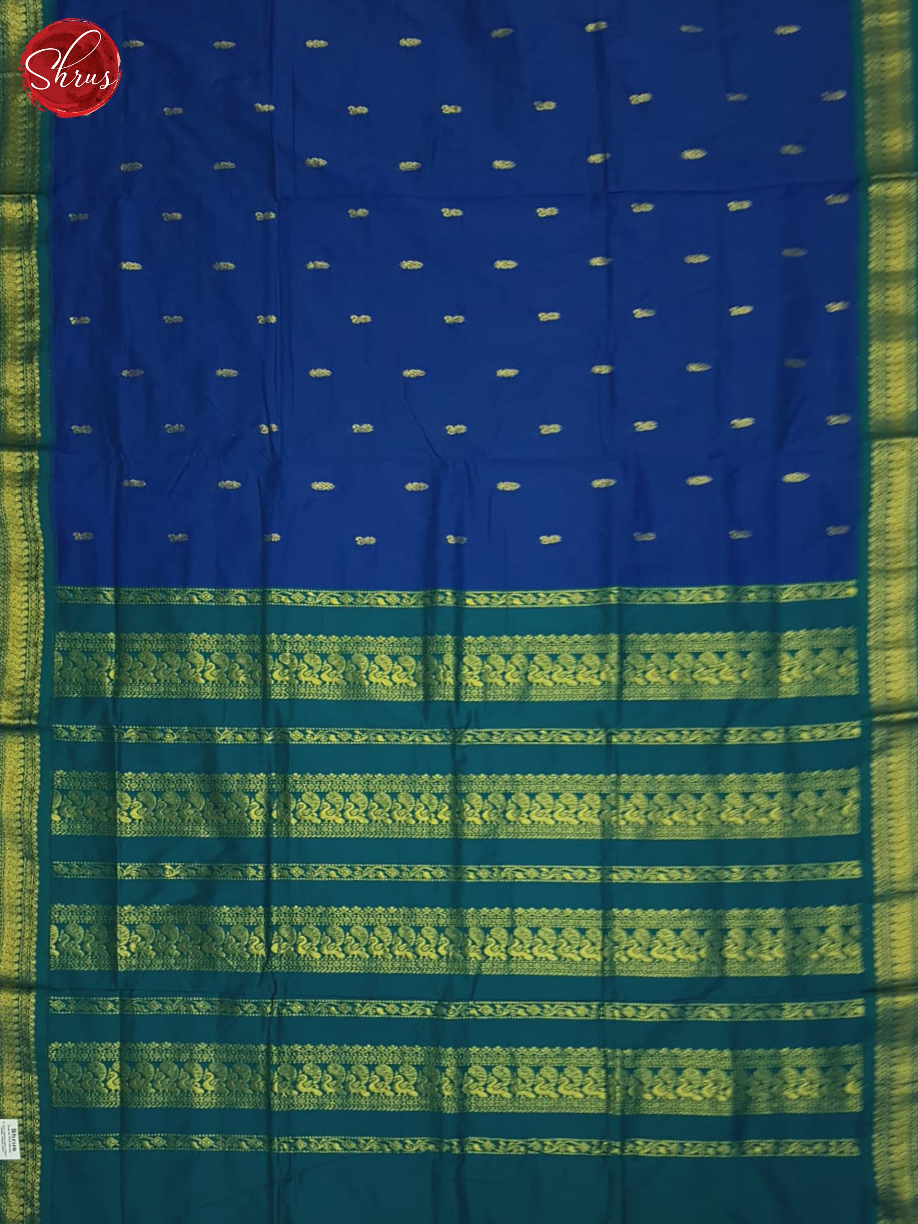 Blue & Green- Kalyani Cotton Saree - Shop on ShrusEternity.com