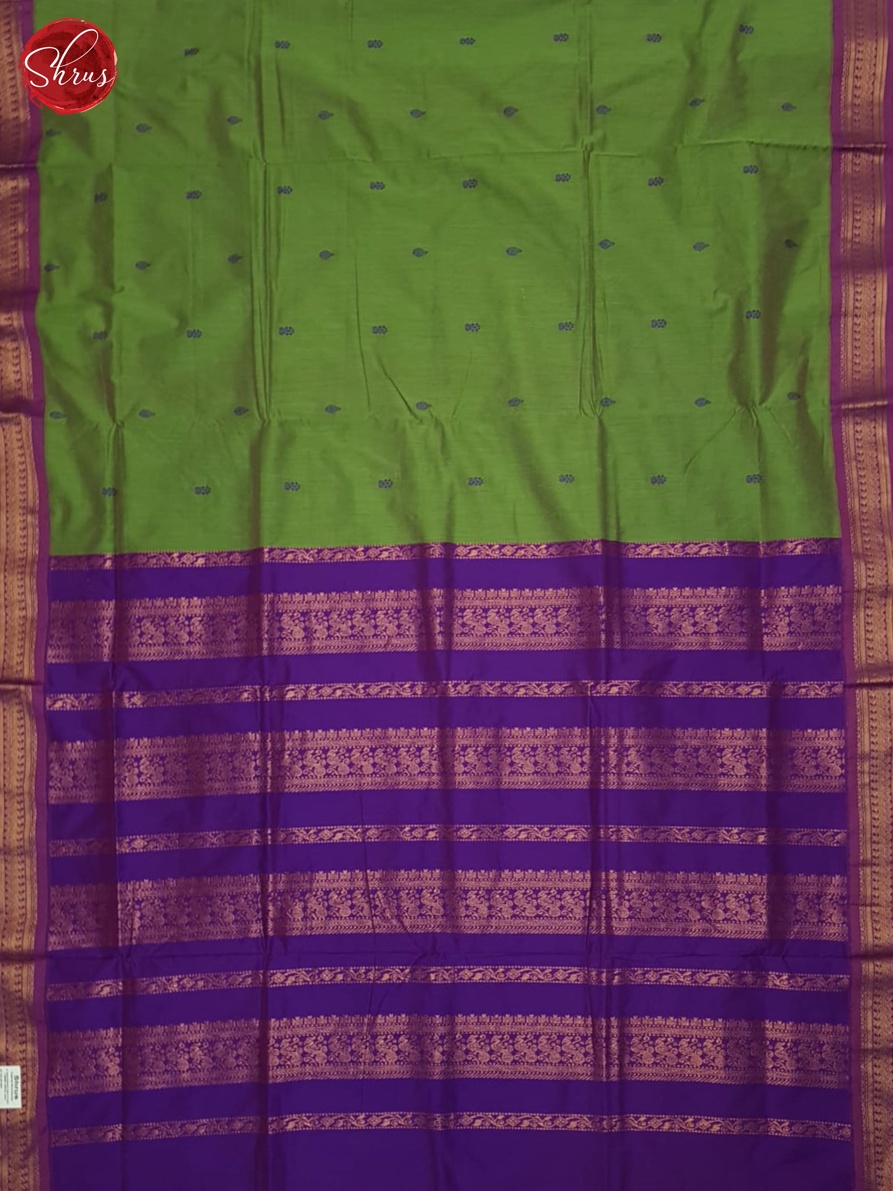 Green & Purple - Kalyani Cotton Saree - Shop on ShrusEternity.com