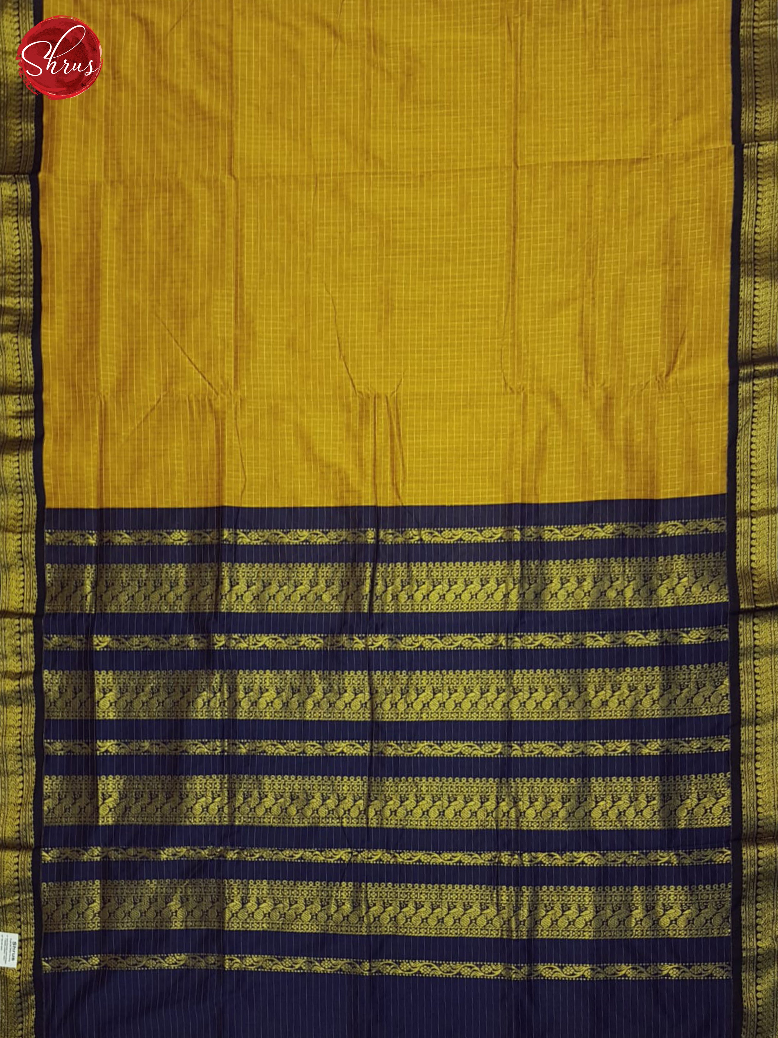 Mustard & Blue - Kalyani Cotton Saree - Shop on ShrusEternity.com