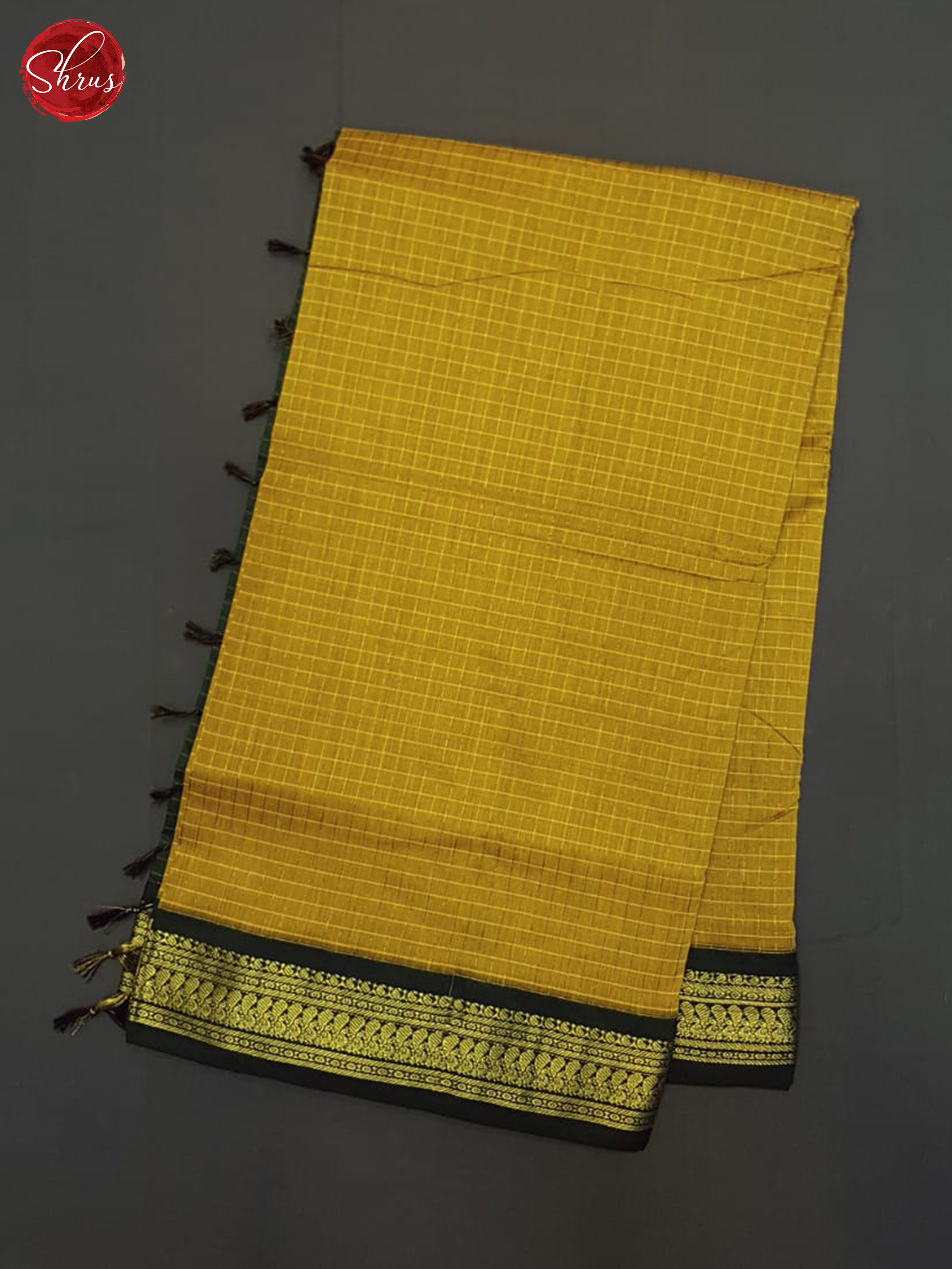 Mustard & Green - Kalyani Cotton Saree - Shop on ShrusEternity.com