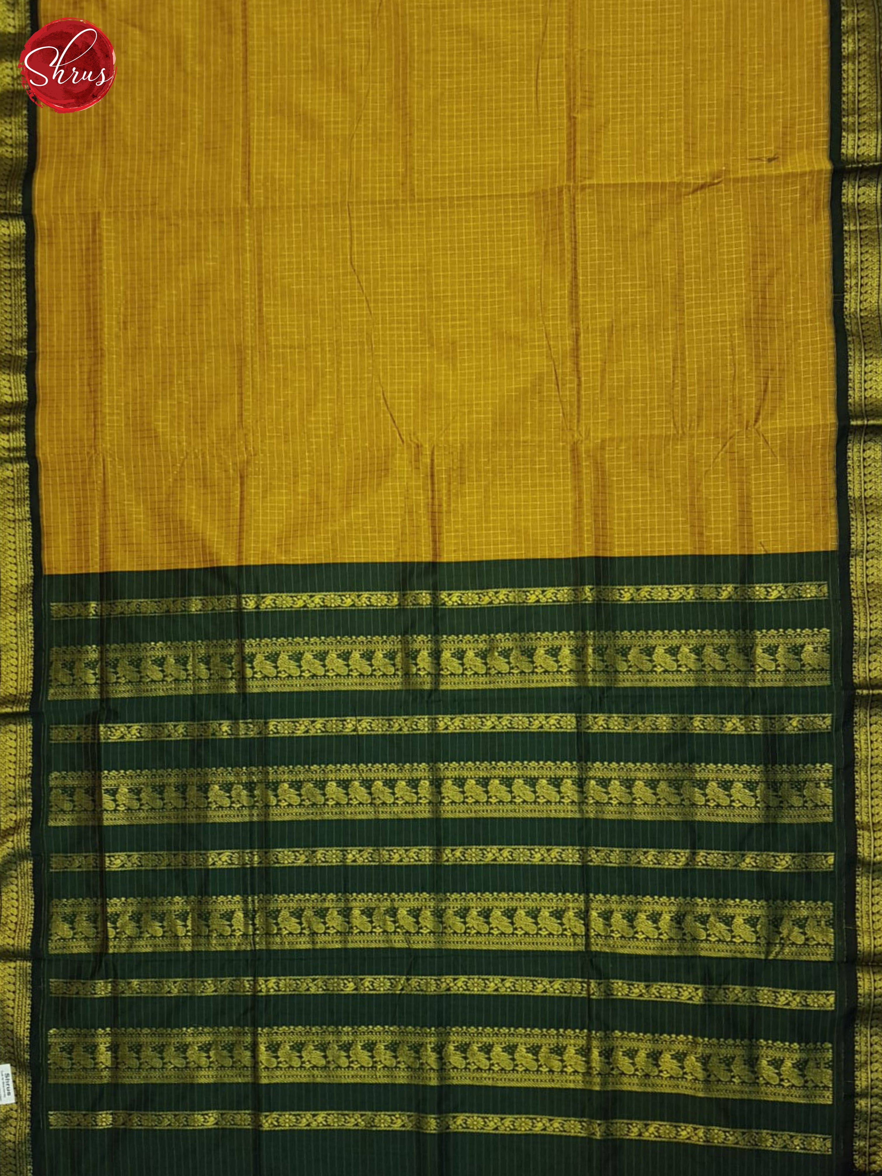 Mustard & Green - Kalyani Cotton Saree - Shop on ShrusEternity.com