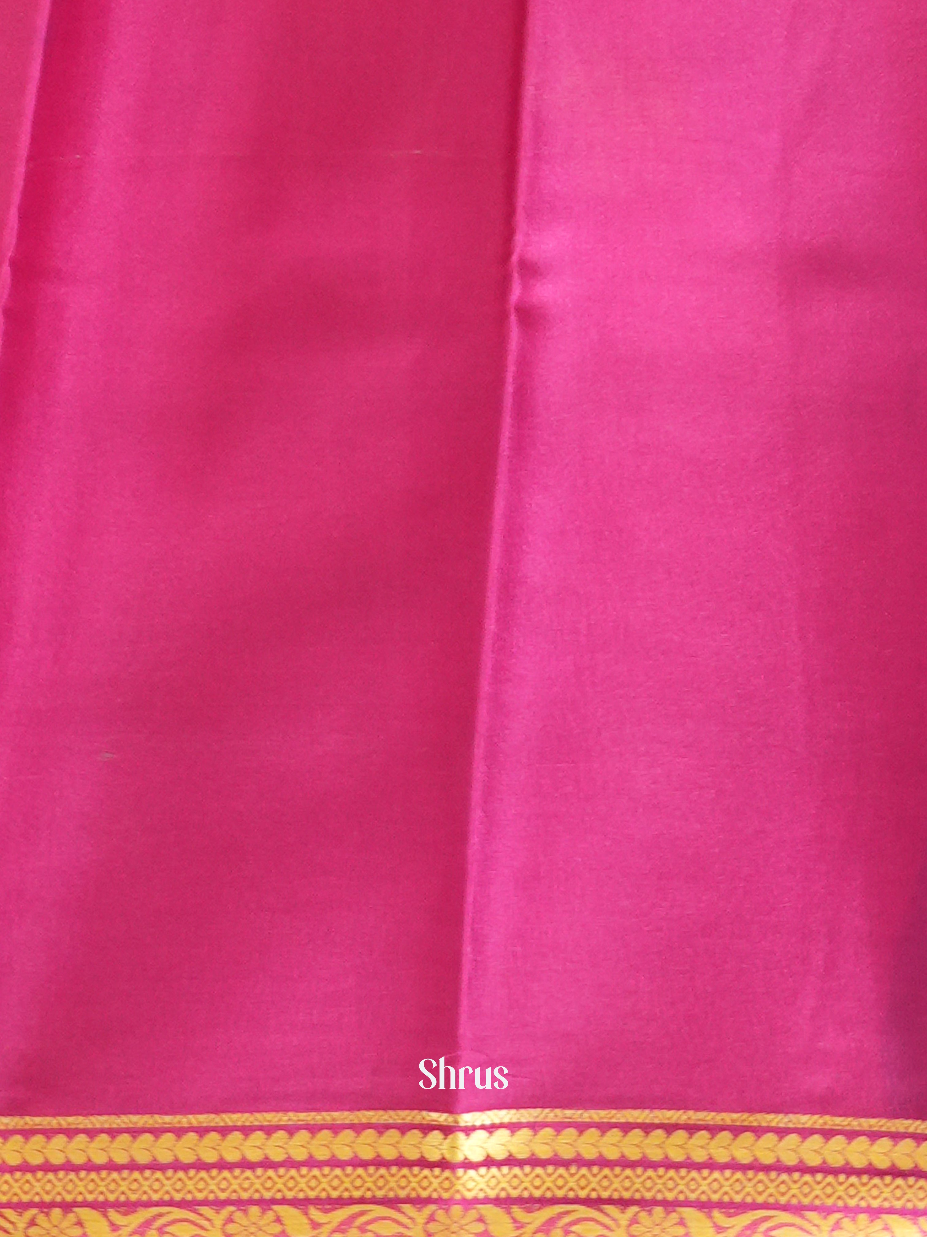 Blue And Pink- Mysore Silk Saree