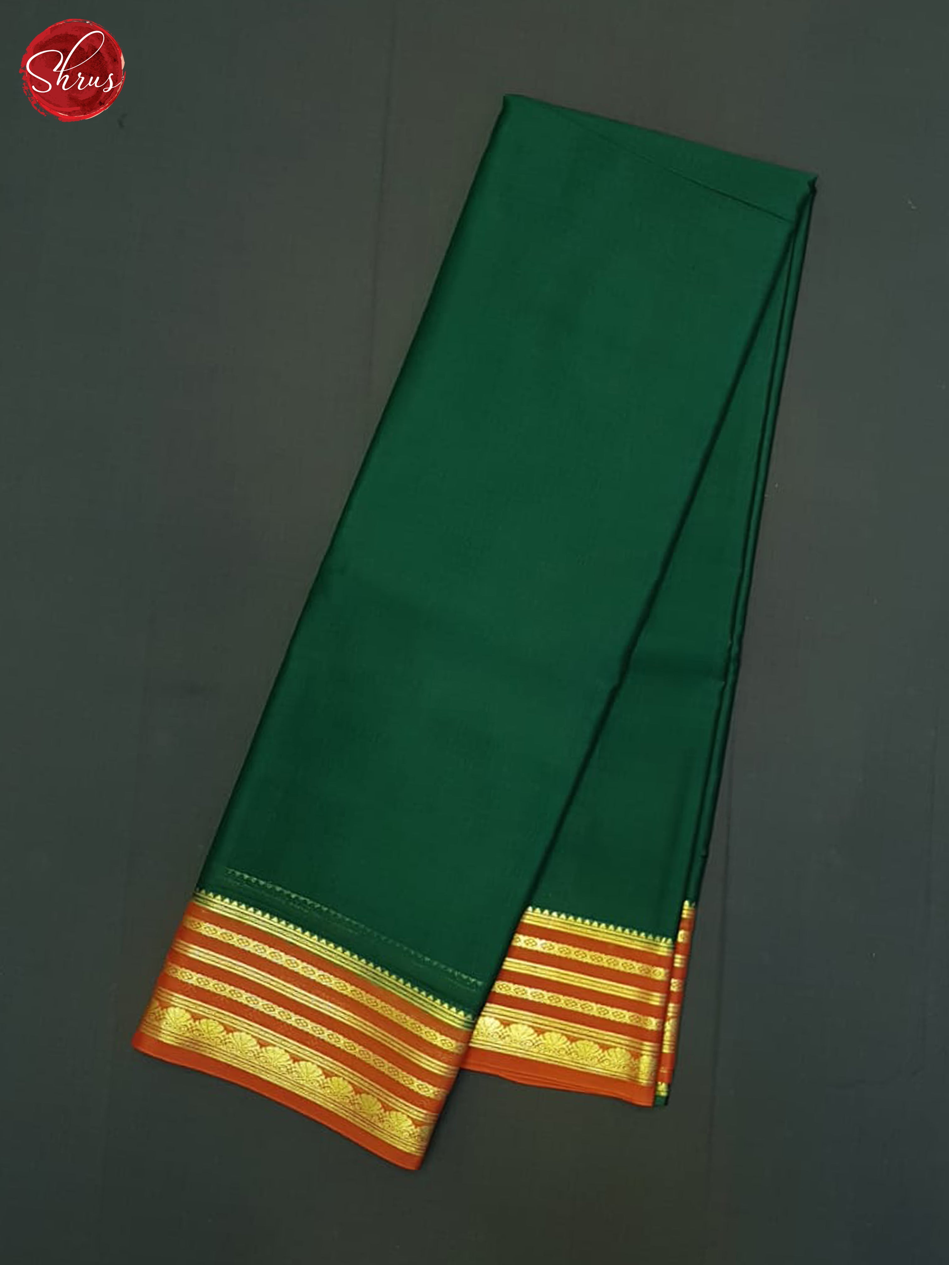 Green And Orange- Mysore Silk Saree - Shop on ShrusEternity.com