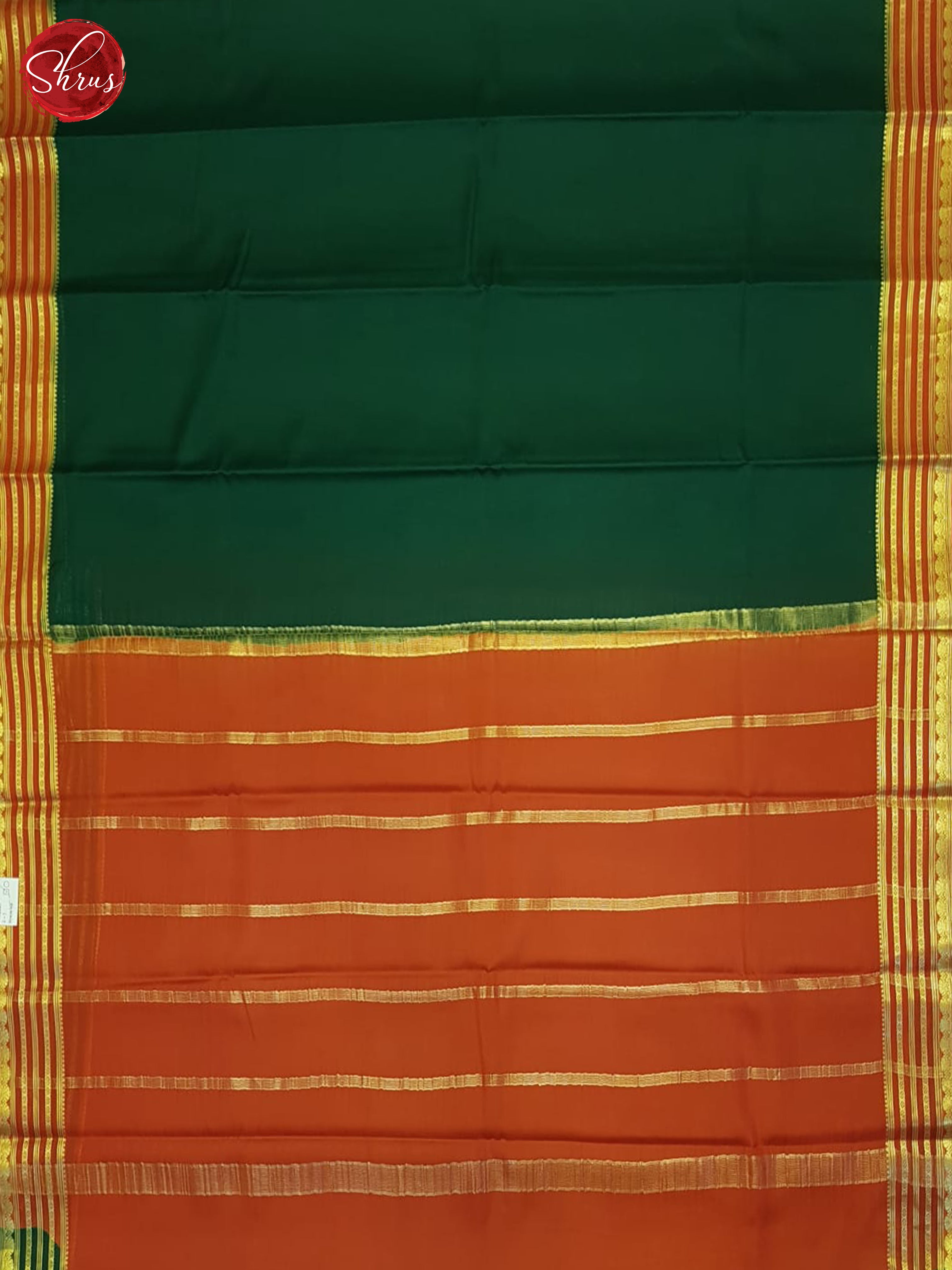Green And Orange- Mysore Silk Saree