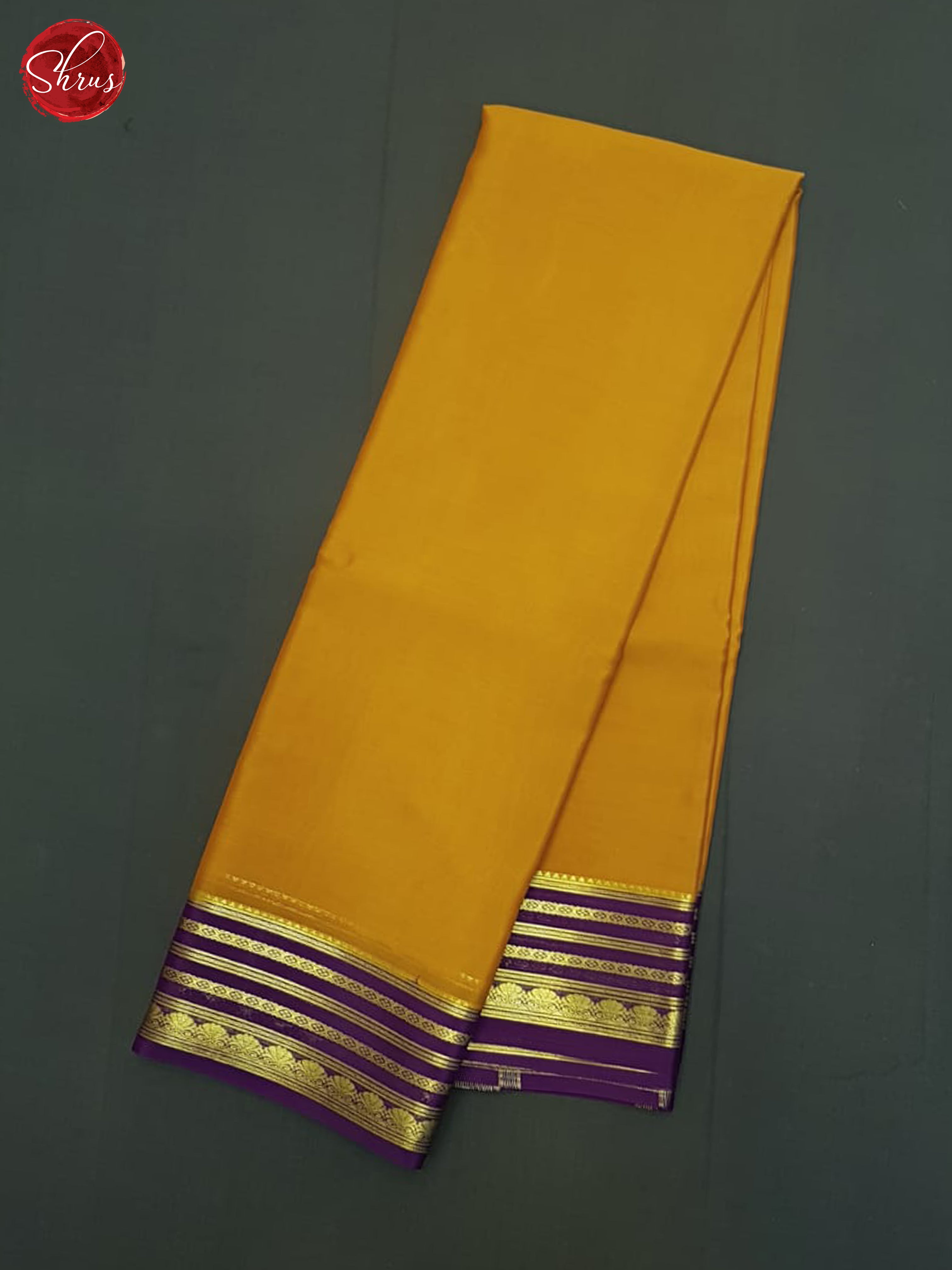Mustard And Purple- Mysore Silk Saree - Shop on ShrusEternity.com