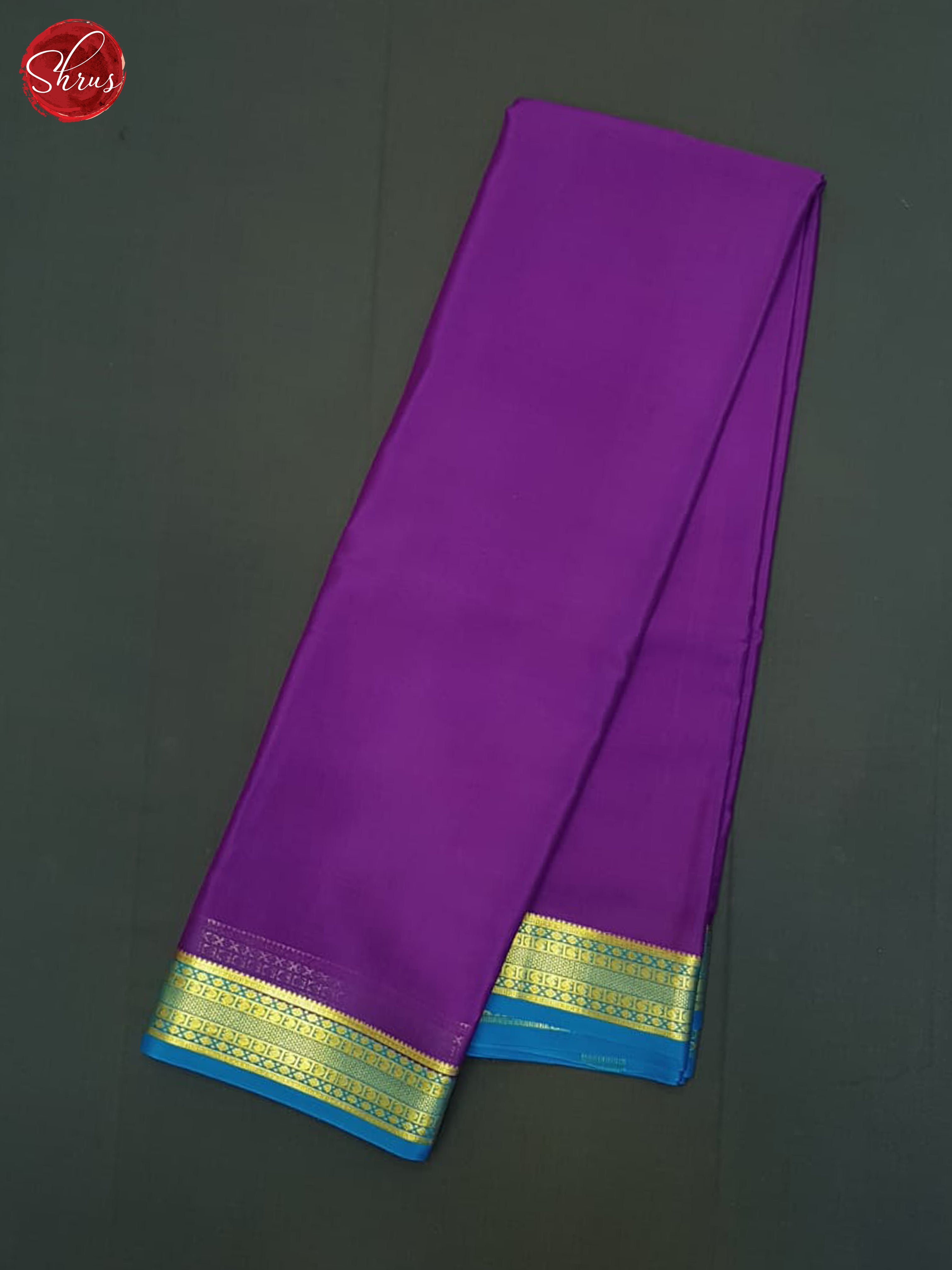 Violet And Blue- Mysore Silk Saree - Shop on ShrusEternity.com