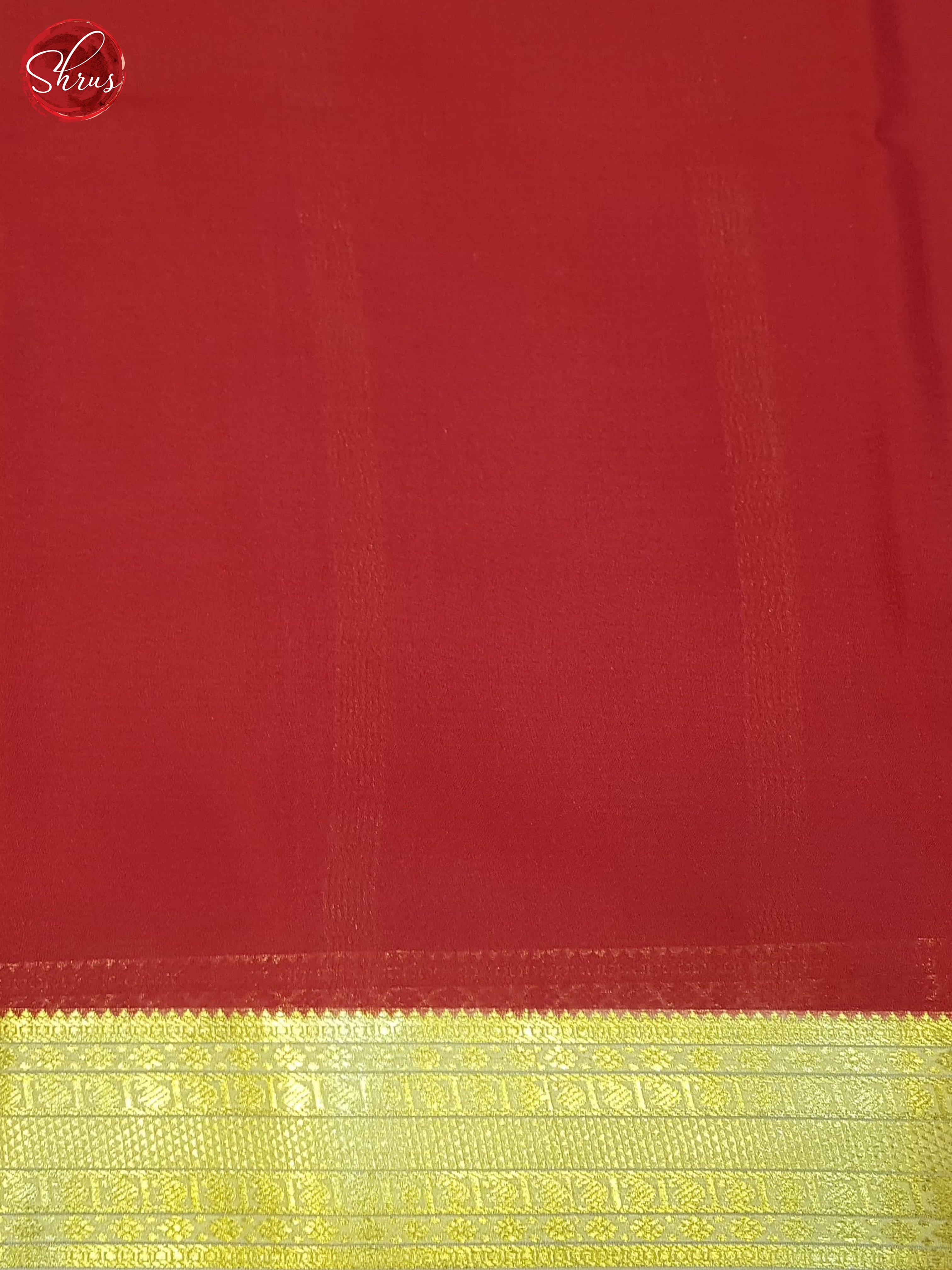 Cream And Red- Mysore Silk Saree - Shop on ShrusEternity.com