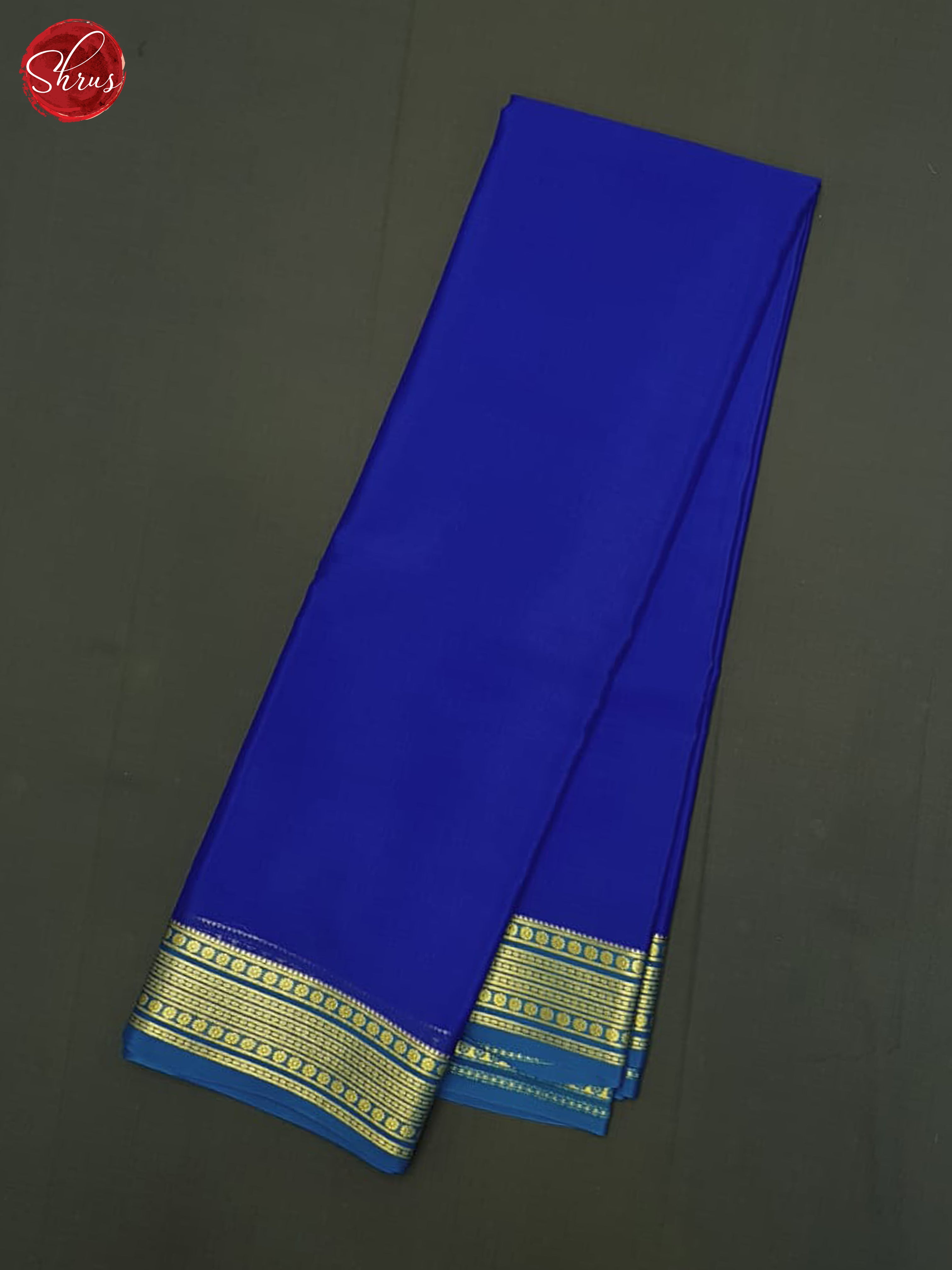 Blue(Single Tone)- Mysore Silk Saree - Shop on ShrusEternity.com