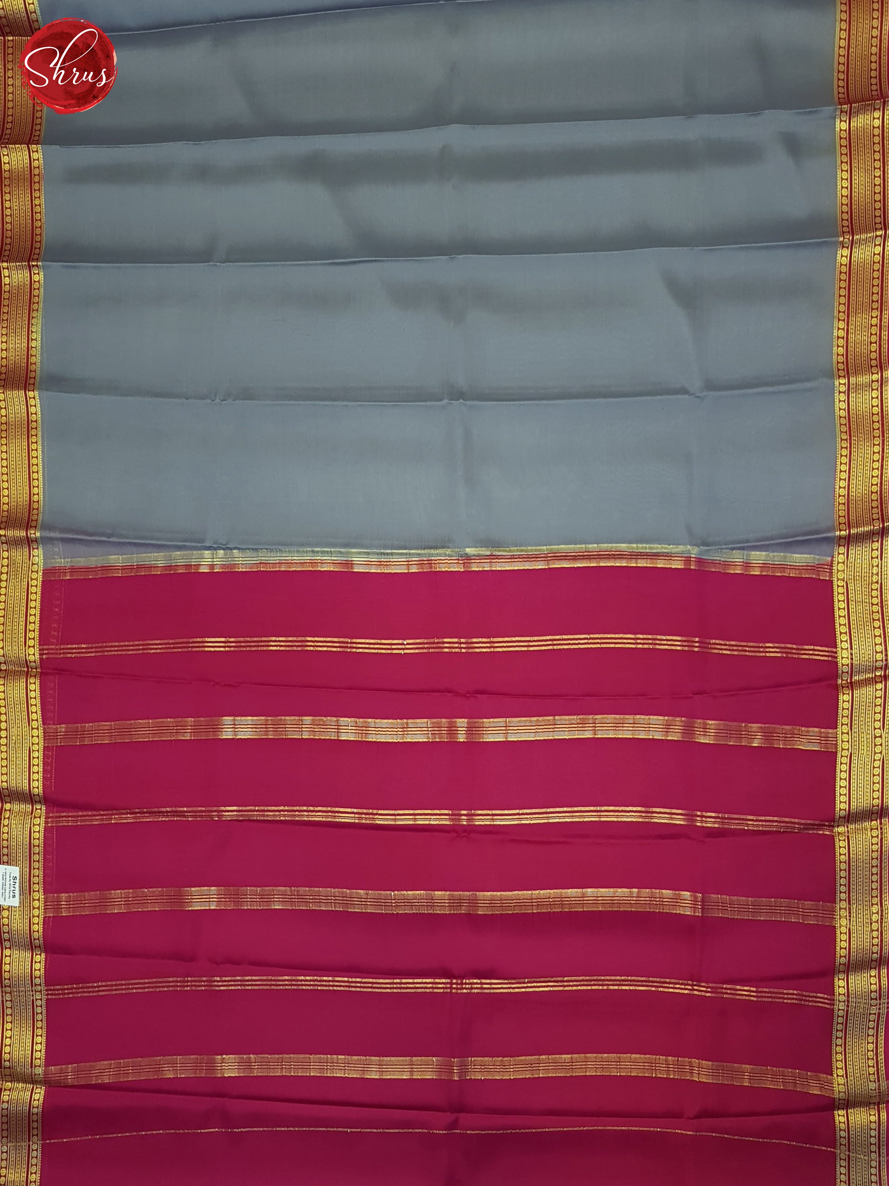 Grey And Pink- Mysore Silk Saree - Shop on ShrusEternity.com