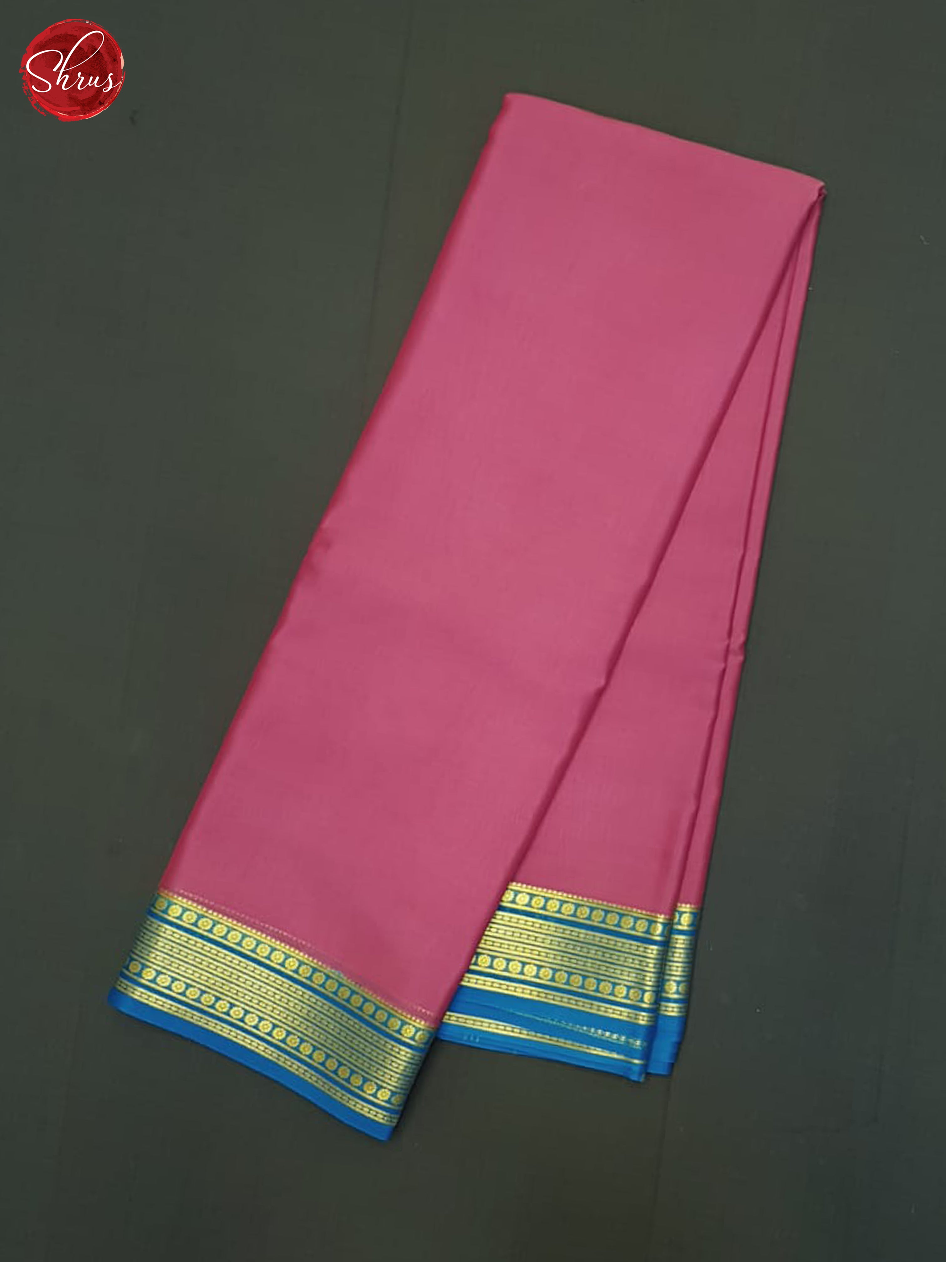 Pink And Blue- Mysore Silk Saree