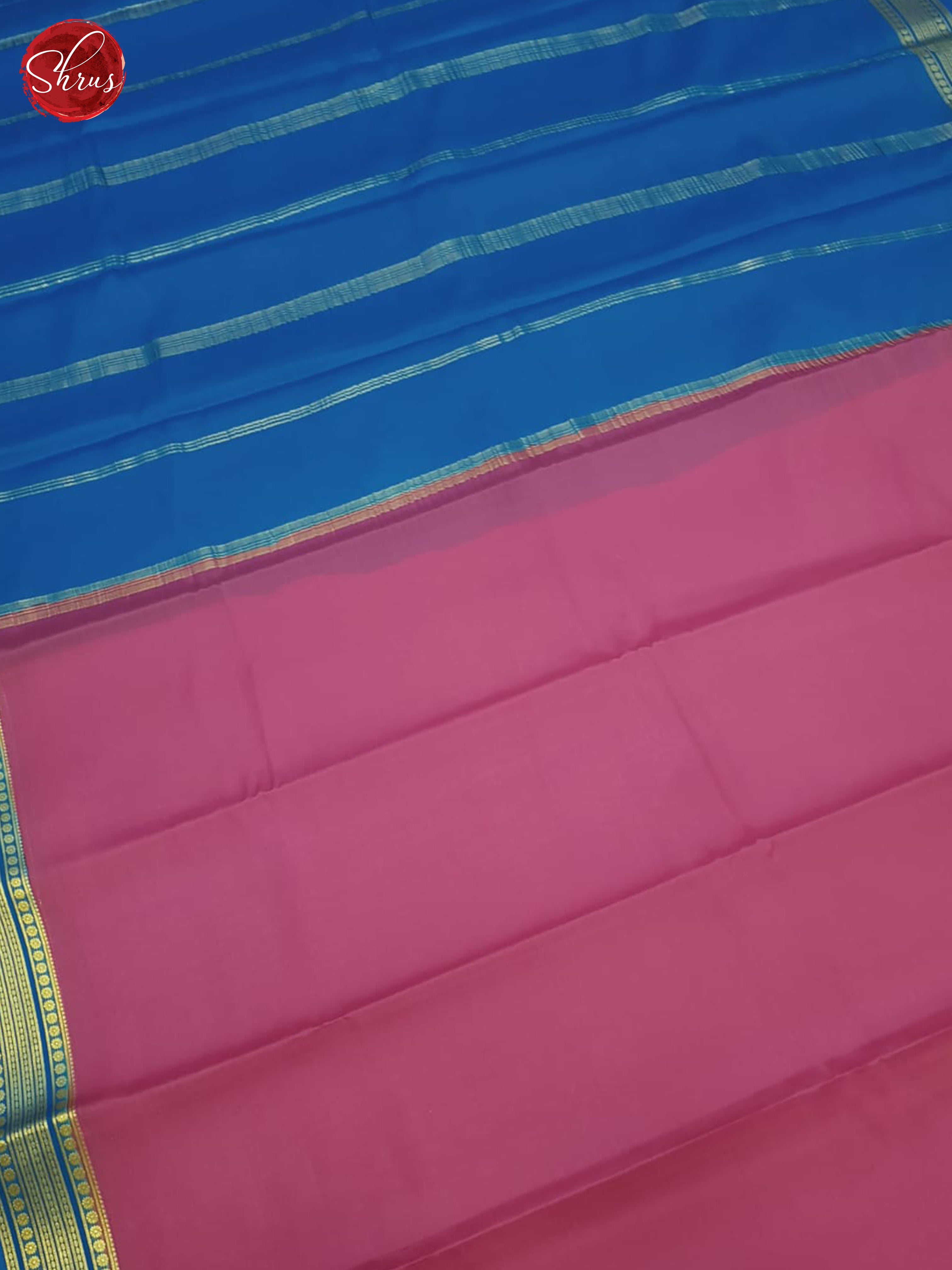 Pink And Blue- Mysore Silk Saree - Shop on ShrusEternity.com