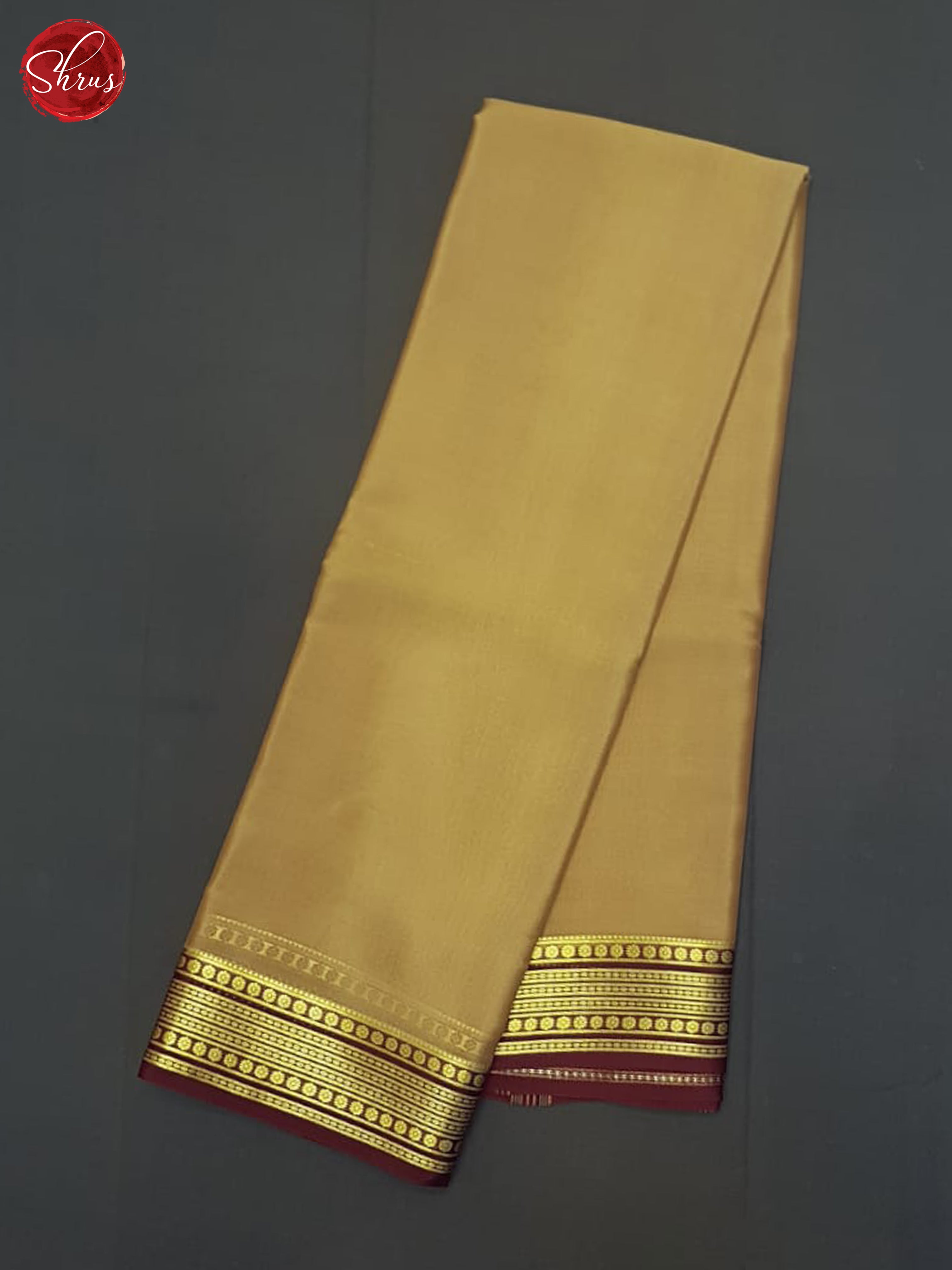 Beige & Brown - Mysore Silk Saree