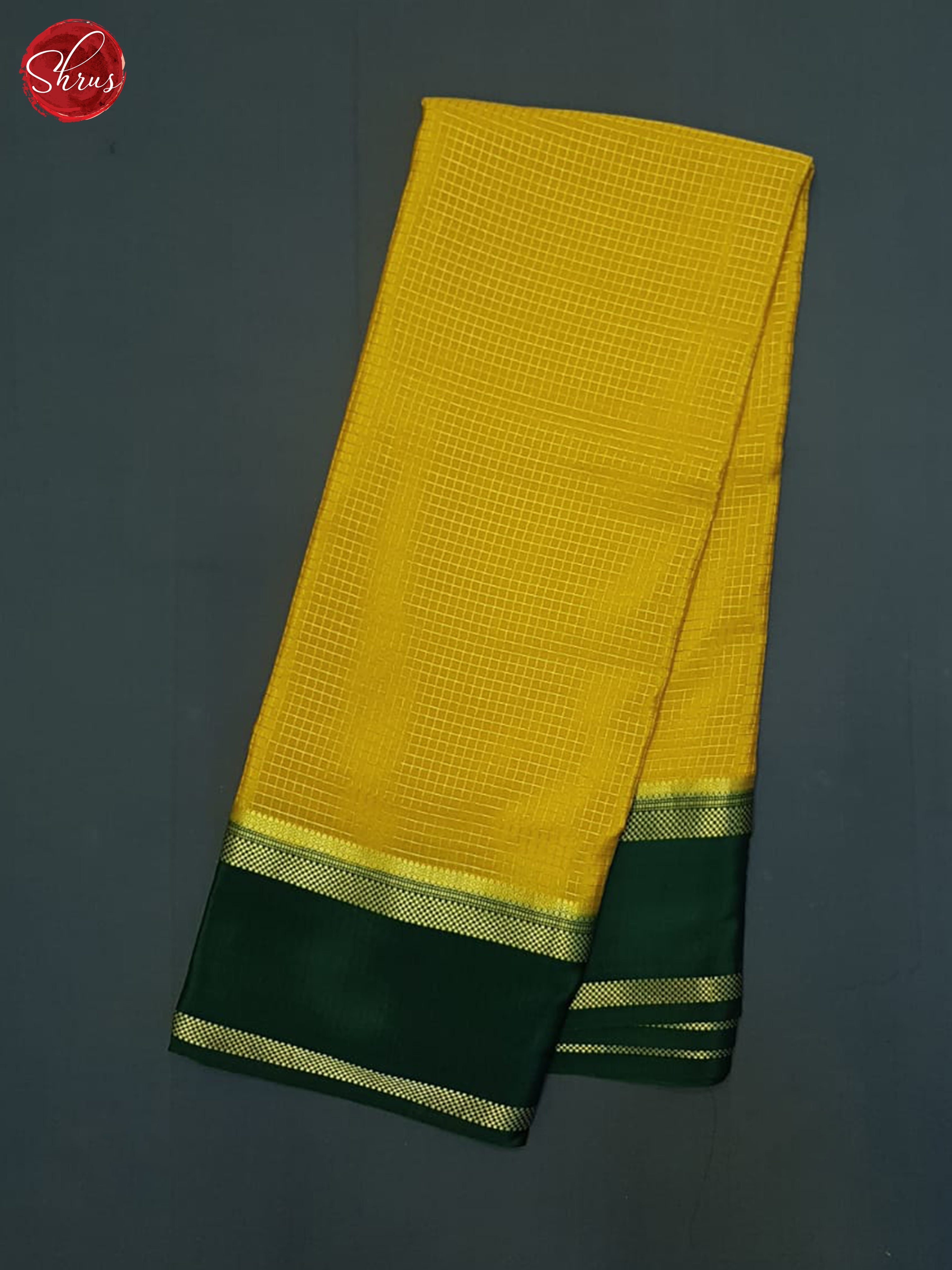 Mustard And Green- Mysore Silk Saree - Shop on ShrusEternity.com