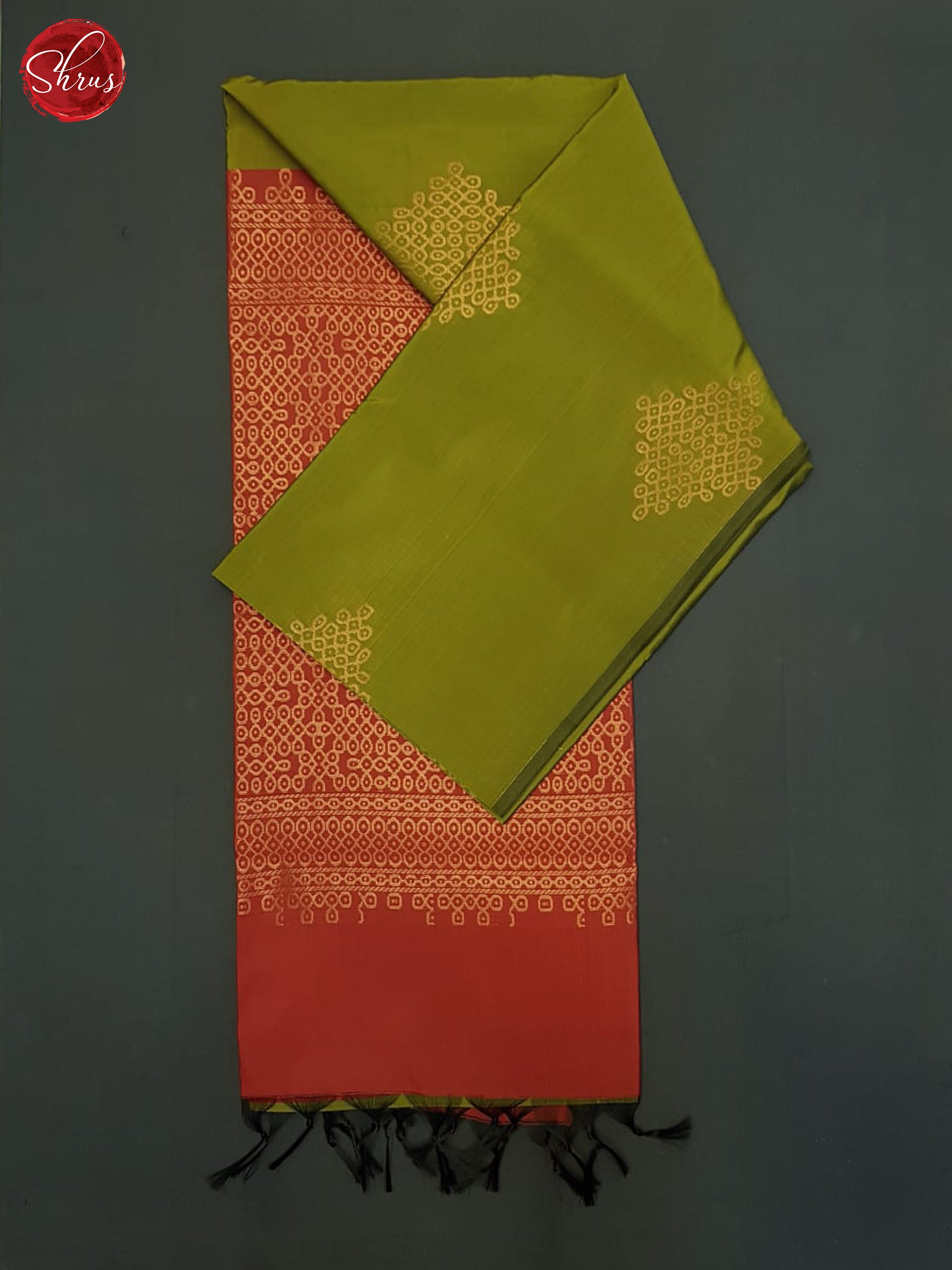Green & Red - Semi Soft silk Saree