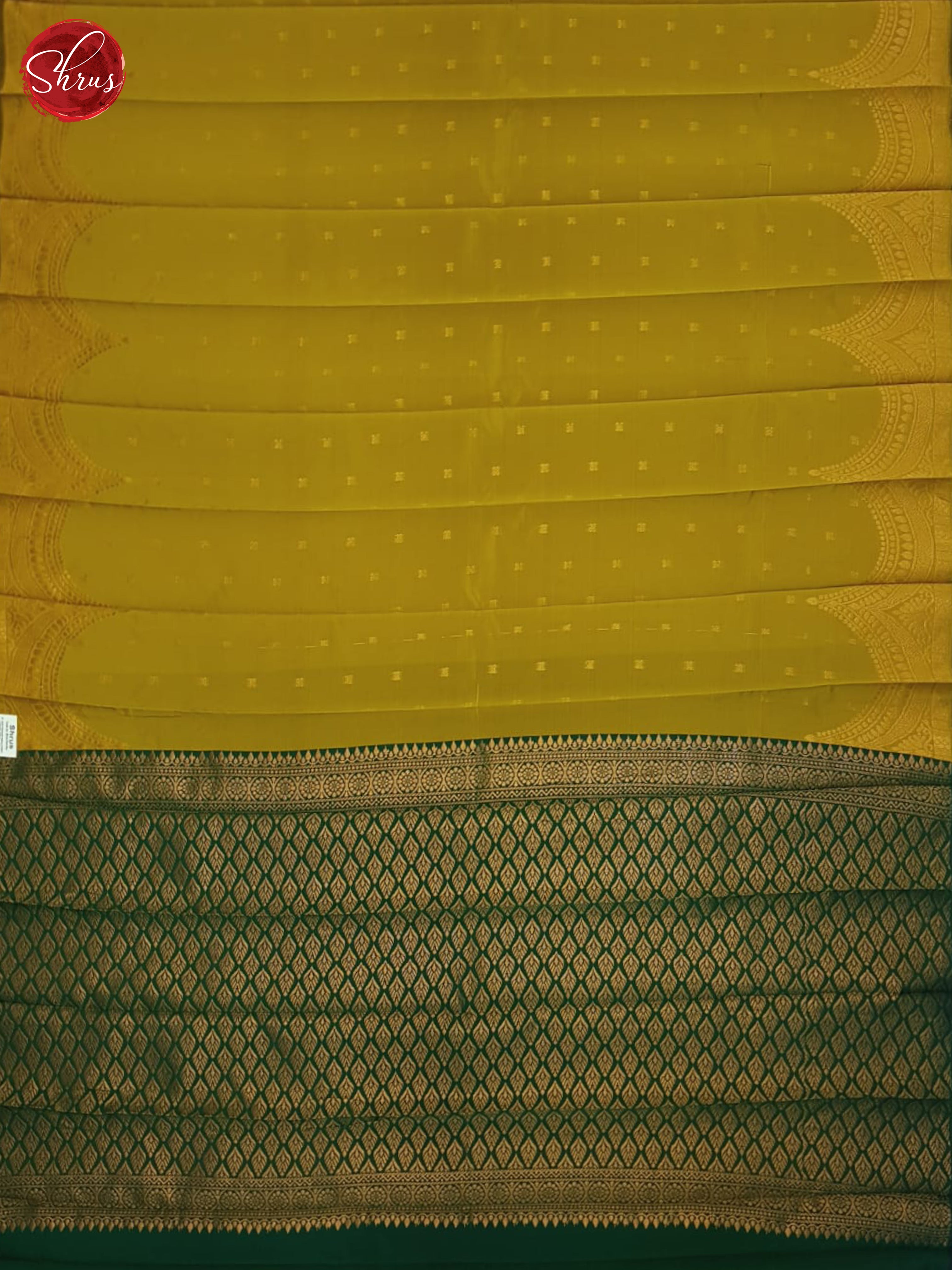 mustard & Green- Semi Softsilk Saree - Shop on ShrusEternity.com