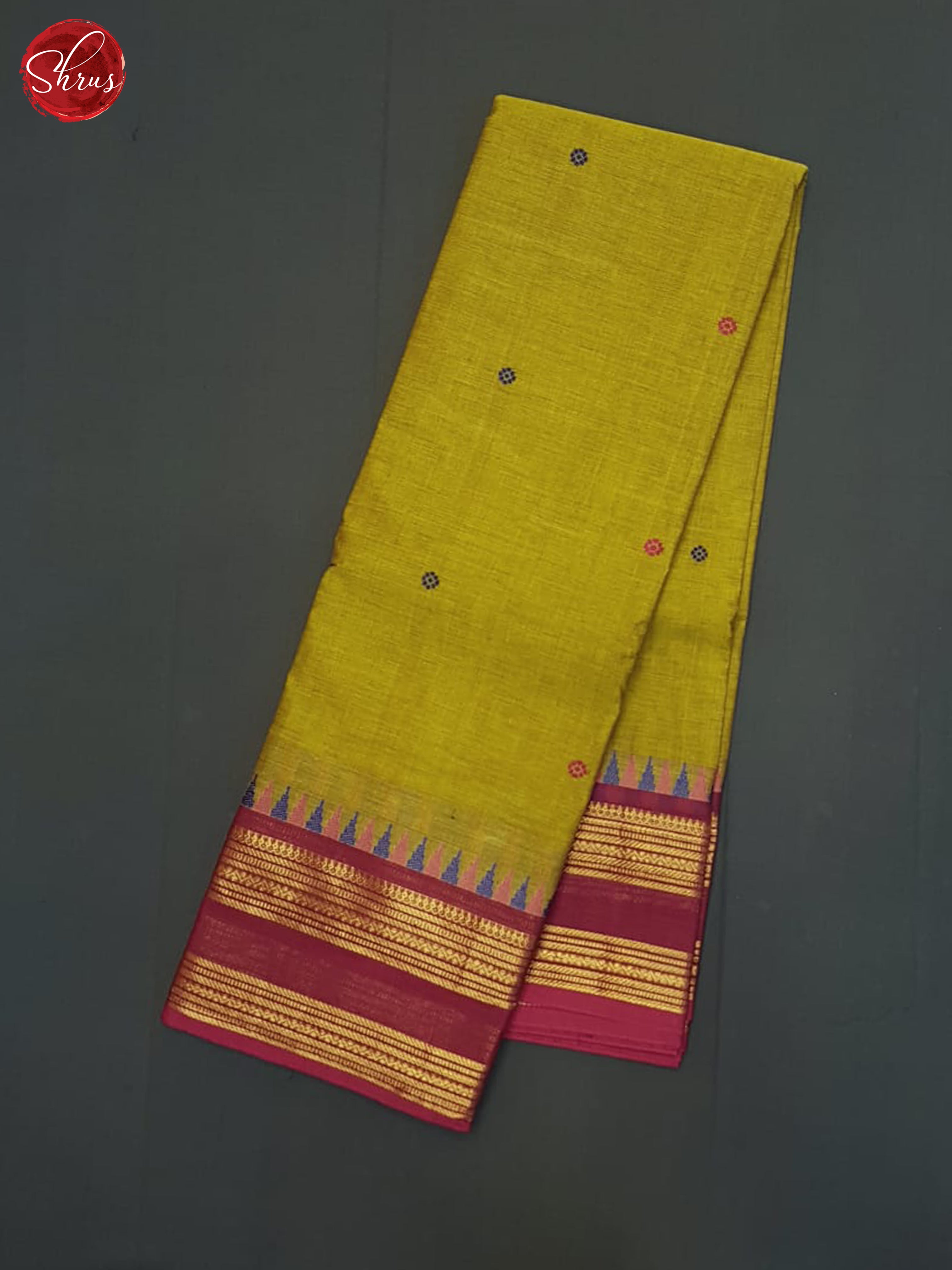 Mustard & Pink - Chettinad Cotton Saree - Shop on ShrusEternity.com