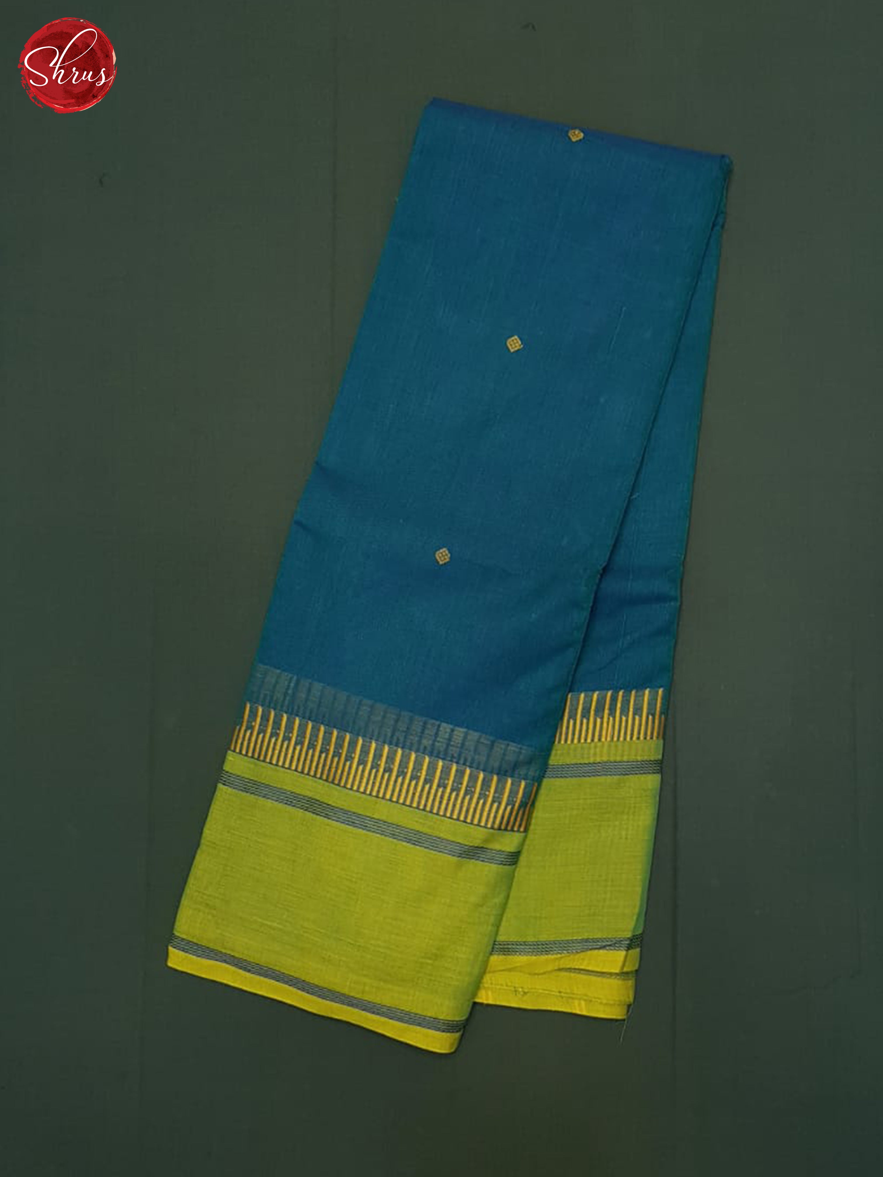 Blue & Green - Chettinad Cotton Saree - Shop on ShrusEternity.com