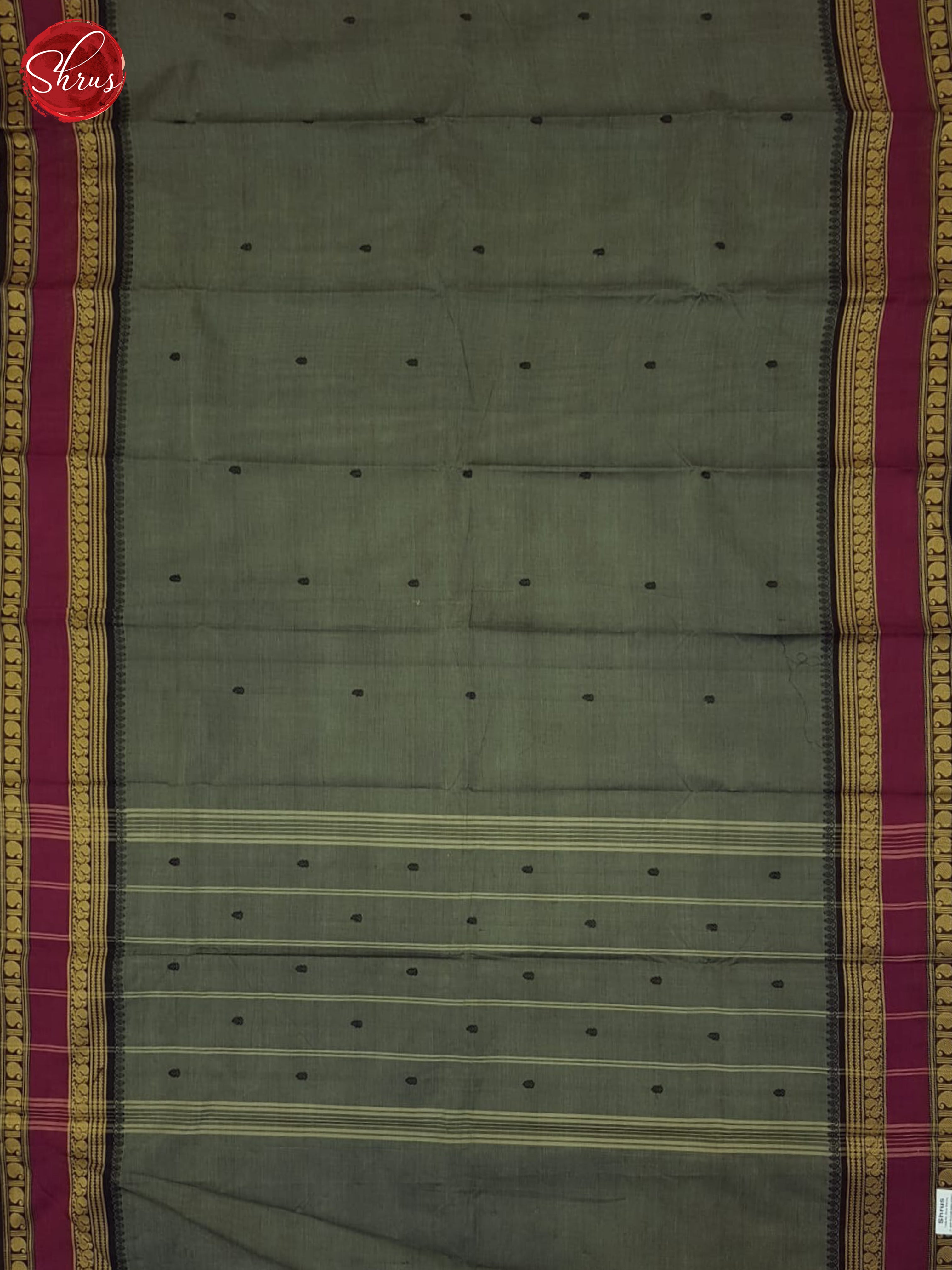 Green & Wine- Chettinad Cotton Saree - Shop on ShrusEternity.com