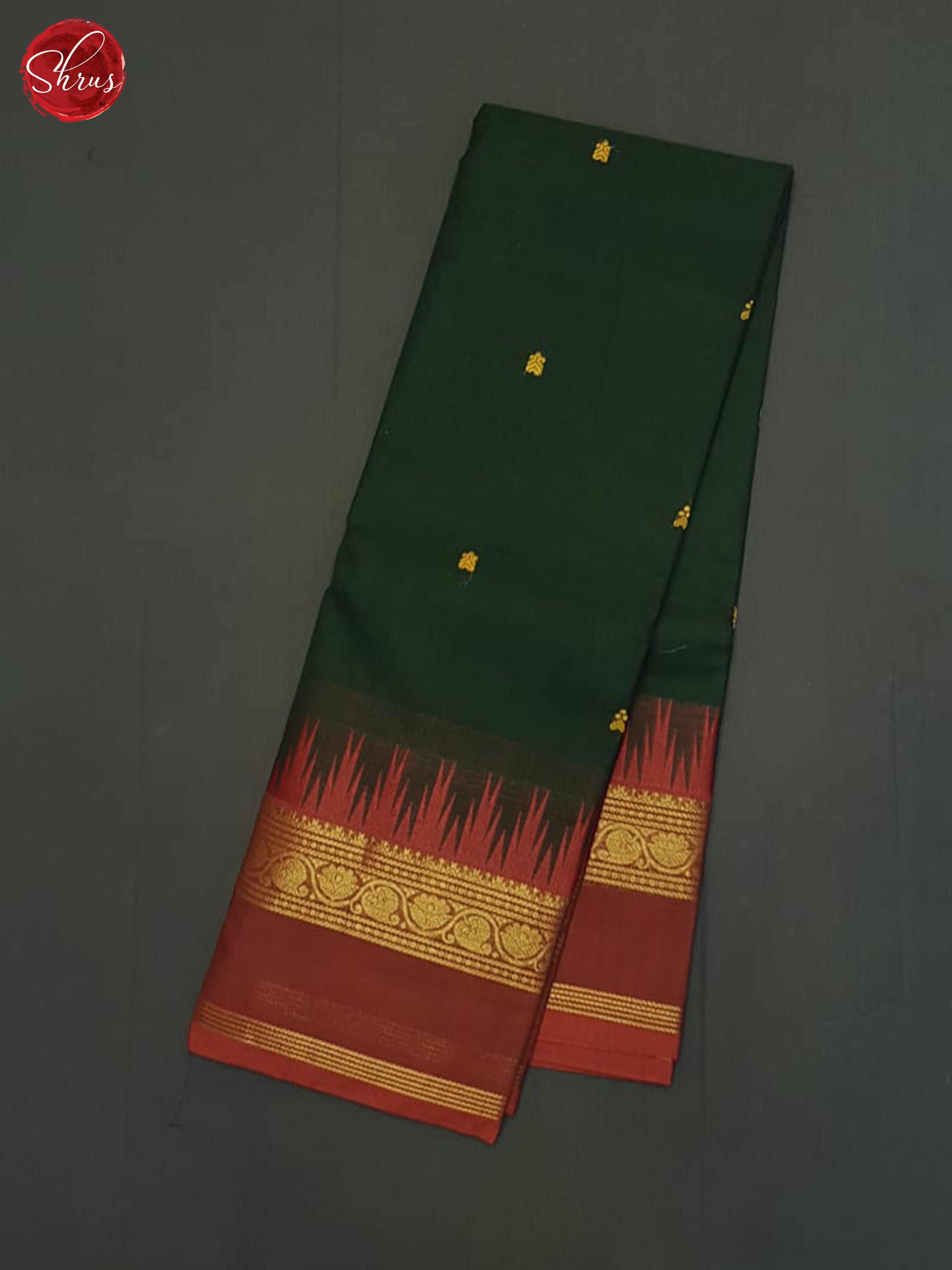 Green & Arakku Maroon - Chettinad Cotton Saree - Shop on ShrusEternity.com