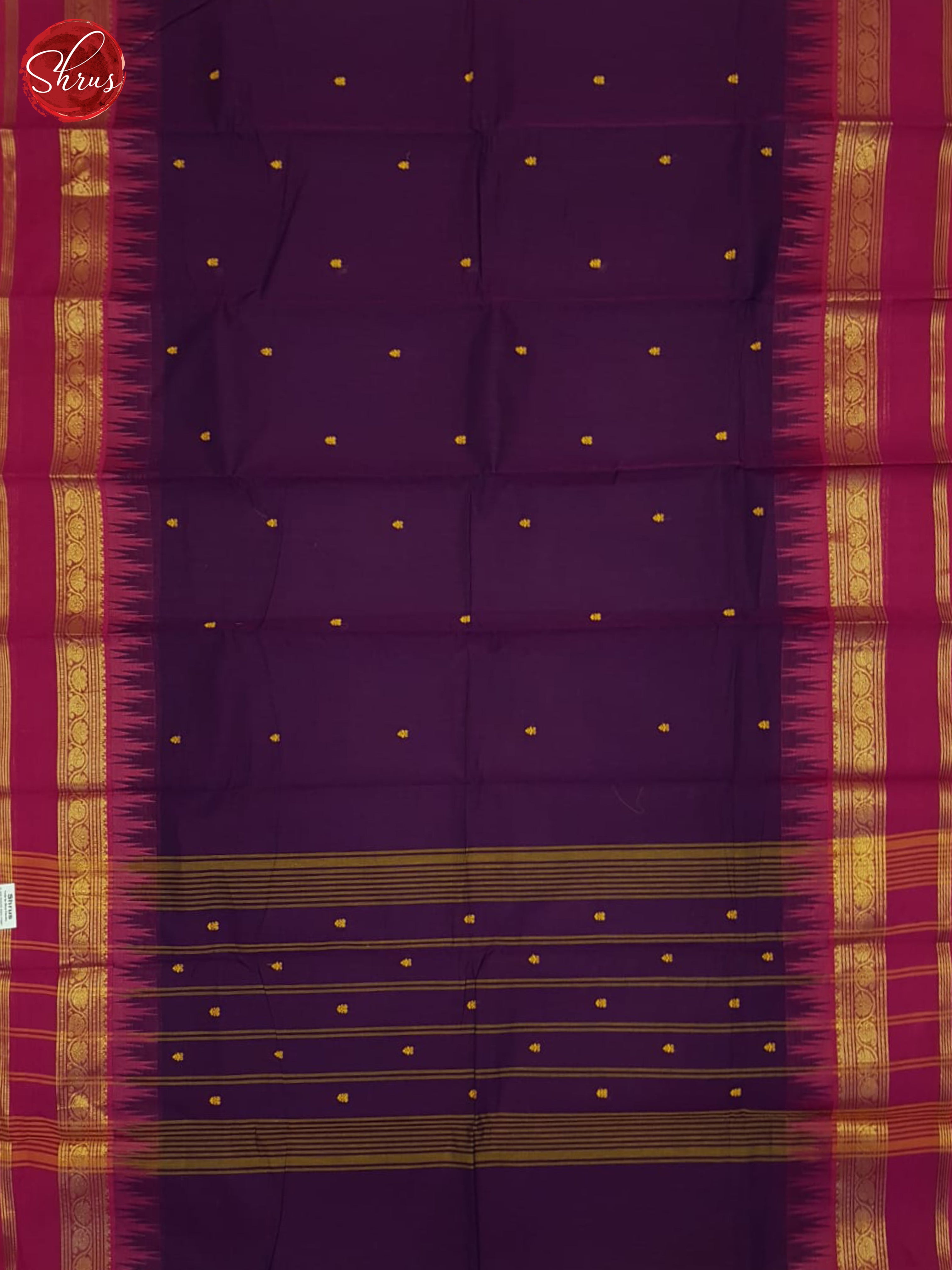 Wine & Pink  - Chettinad Cotton Saree - Shop on ShrusEternity.com