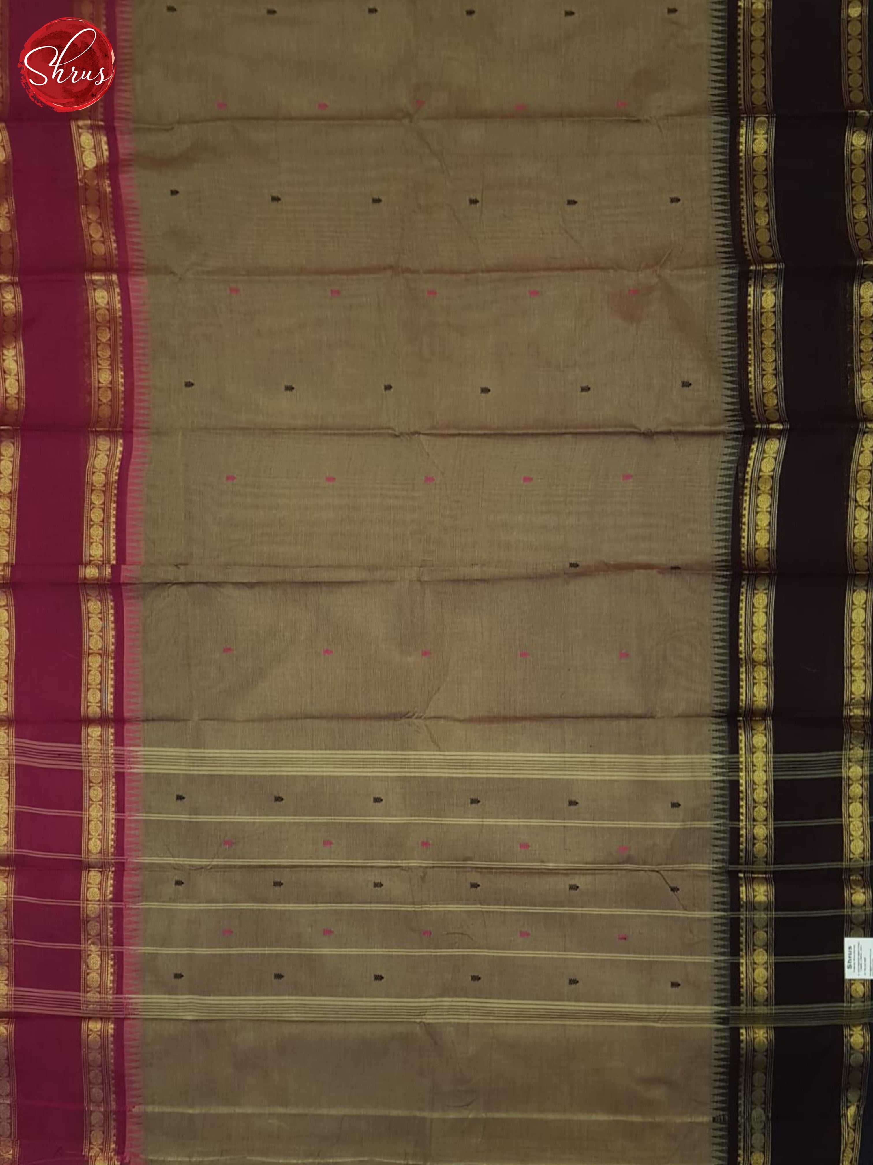 Brown & Pink - Chettinad Cotton Saree - Shop on ShrusEternity.com