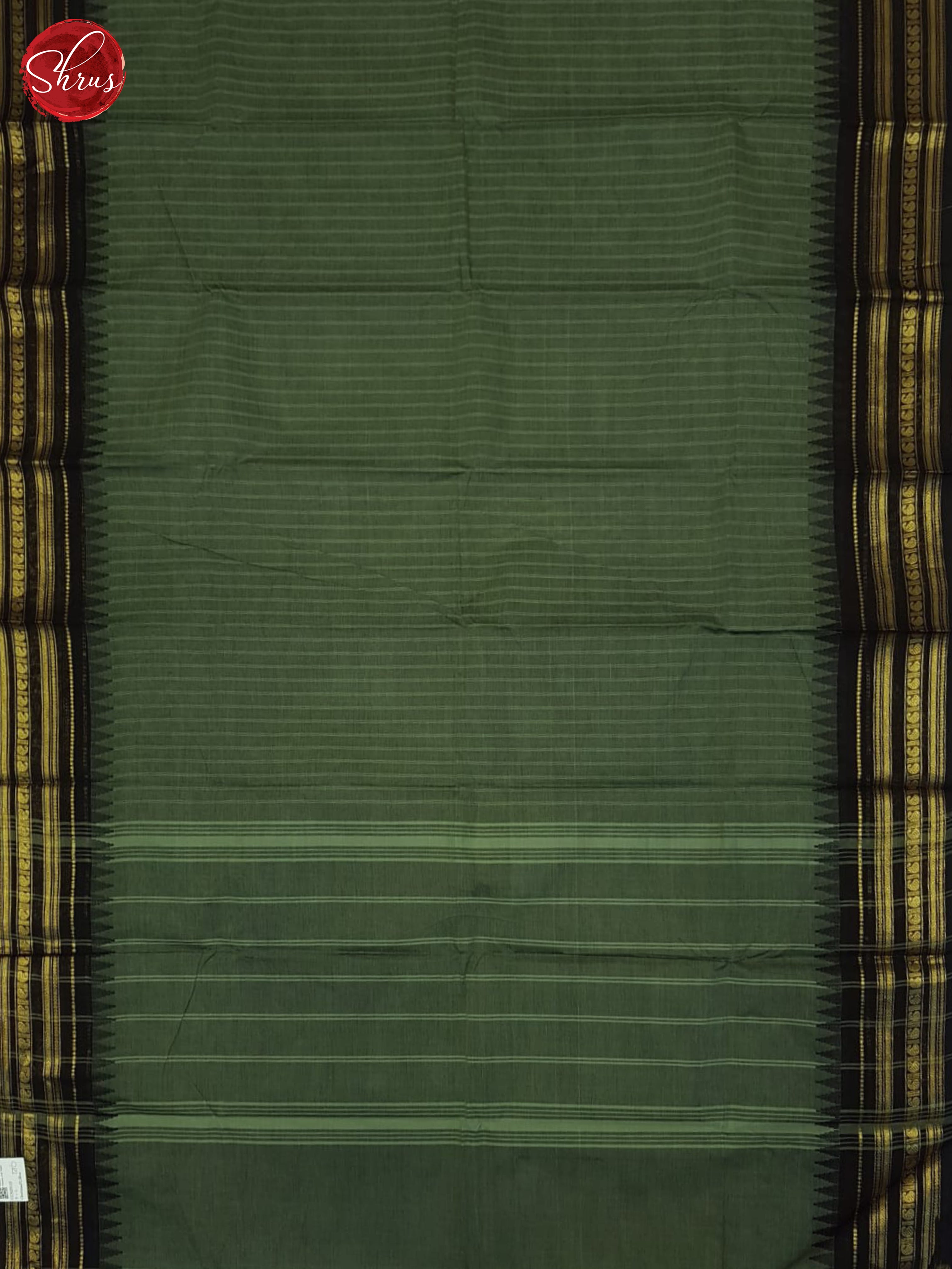 Green & brown - Chettinad Cotton Saree - Shop on ShrusEternity.com