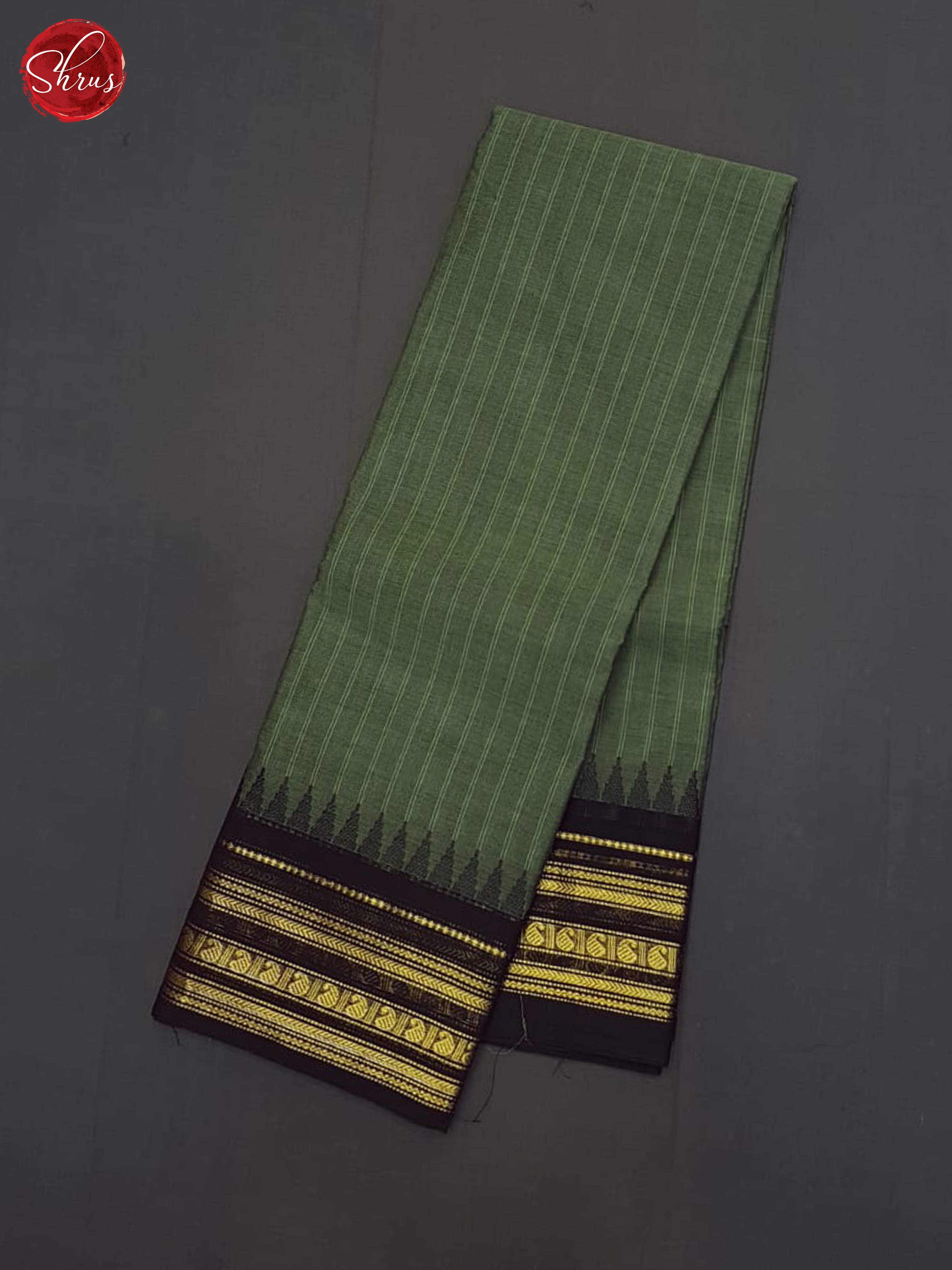 Green & brown - Chettinad Cotton Saree - Shop on ShrusEternity.com