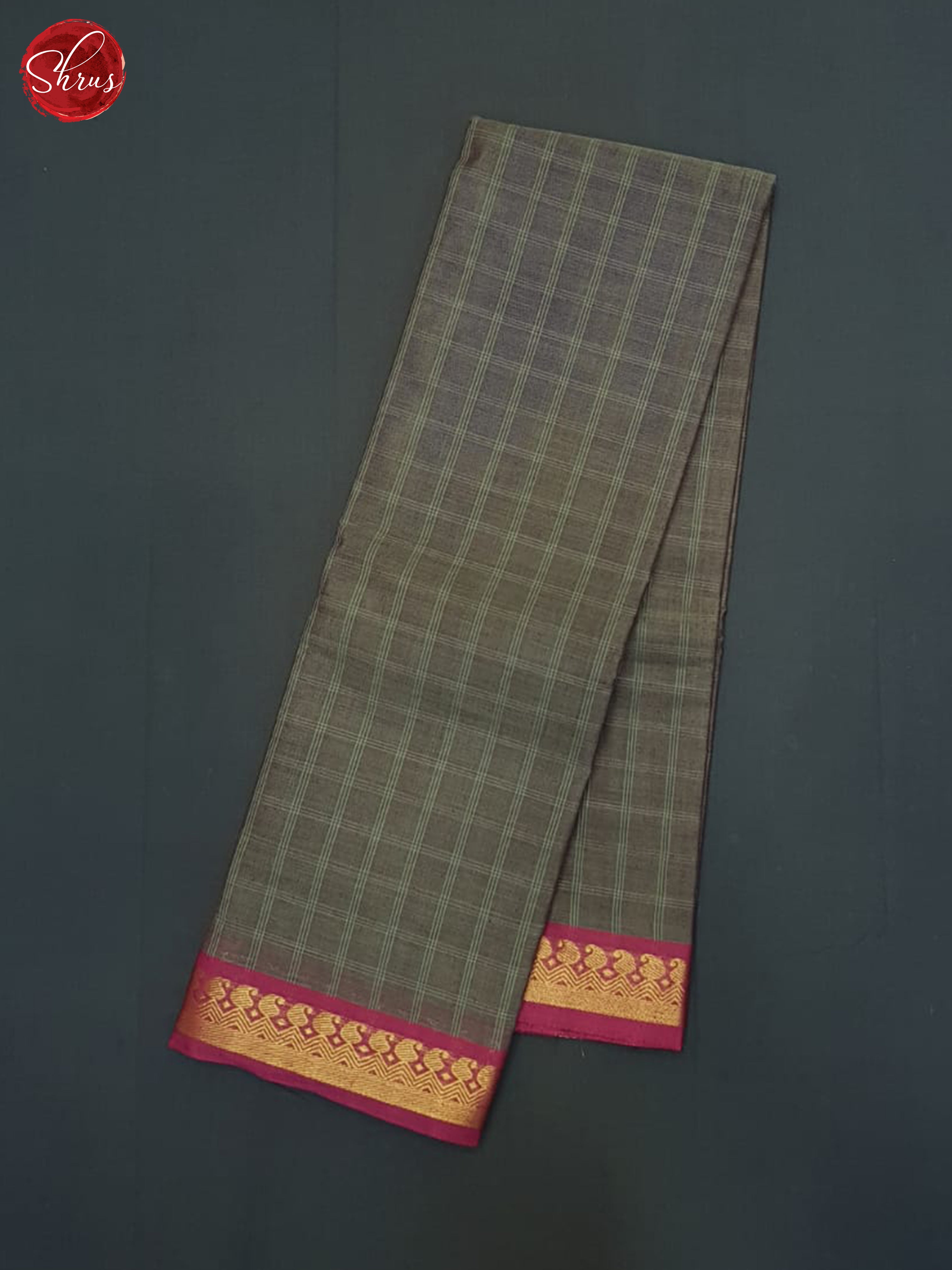 Grey & Pink - Chettinad Cotton Saree - Shop on ShrusEternity.com