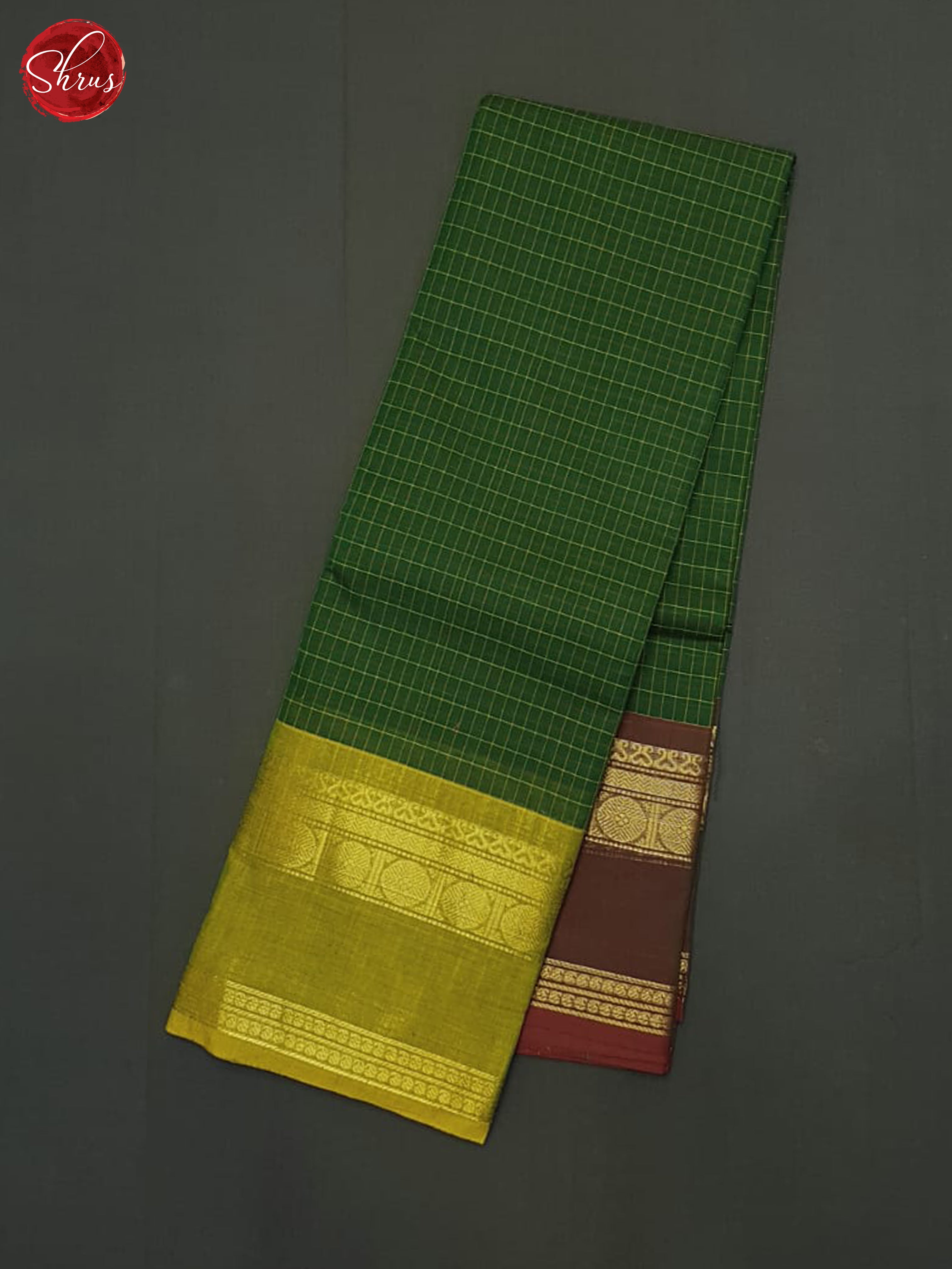 Green & Brown- Chettinad Cotton Saree - Shop on ShrusEternity.com