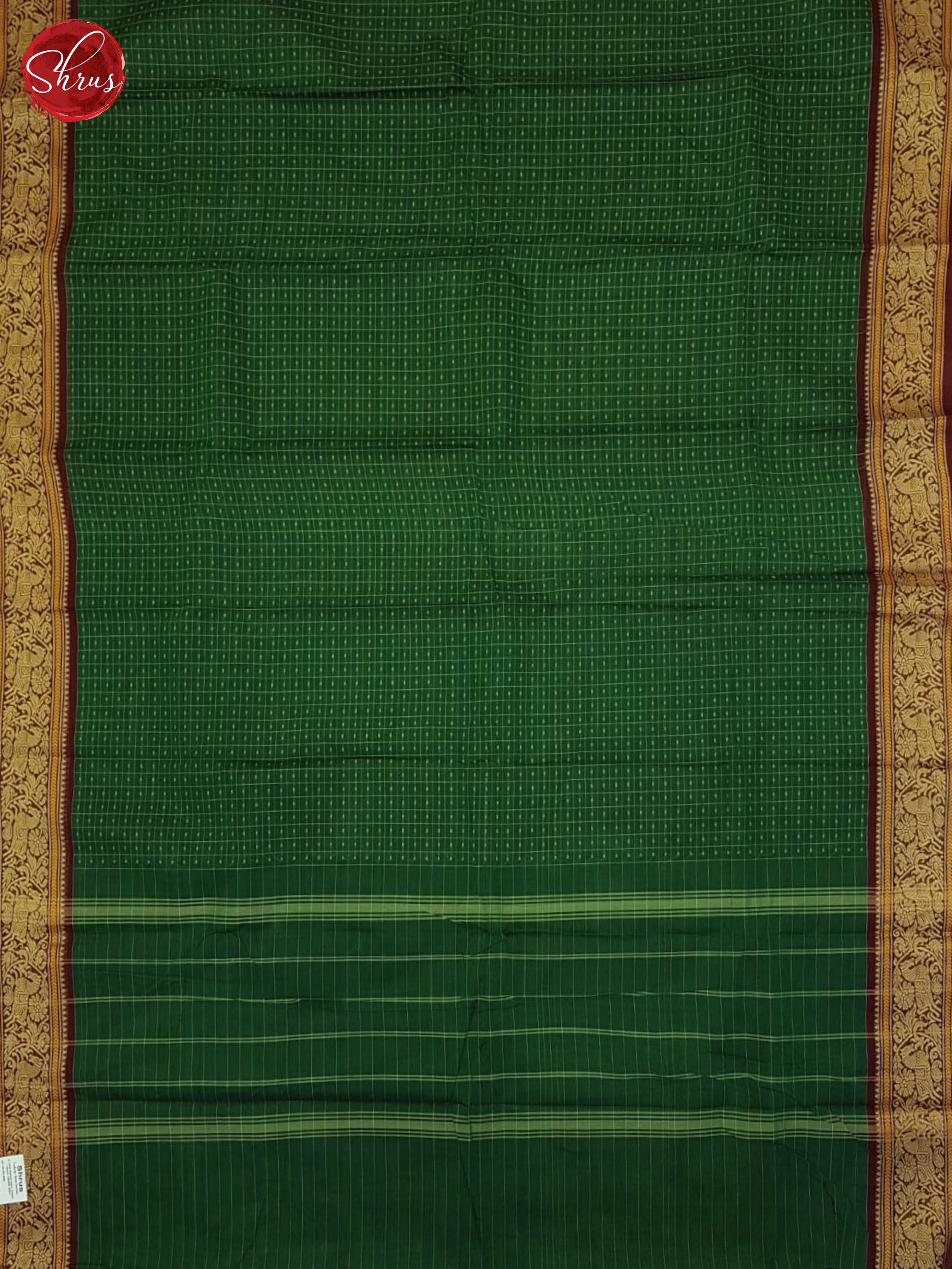 Green & Arakku Maroon - Chettinad Cotton Saree - Shop on ShrusEternity.com