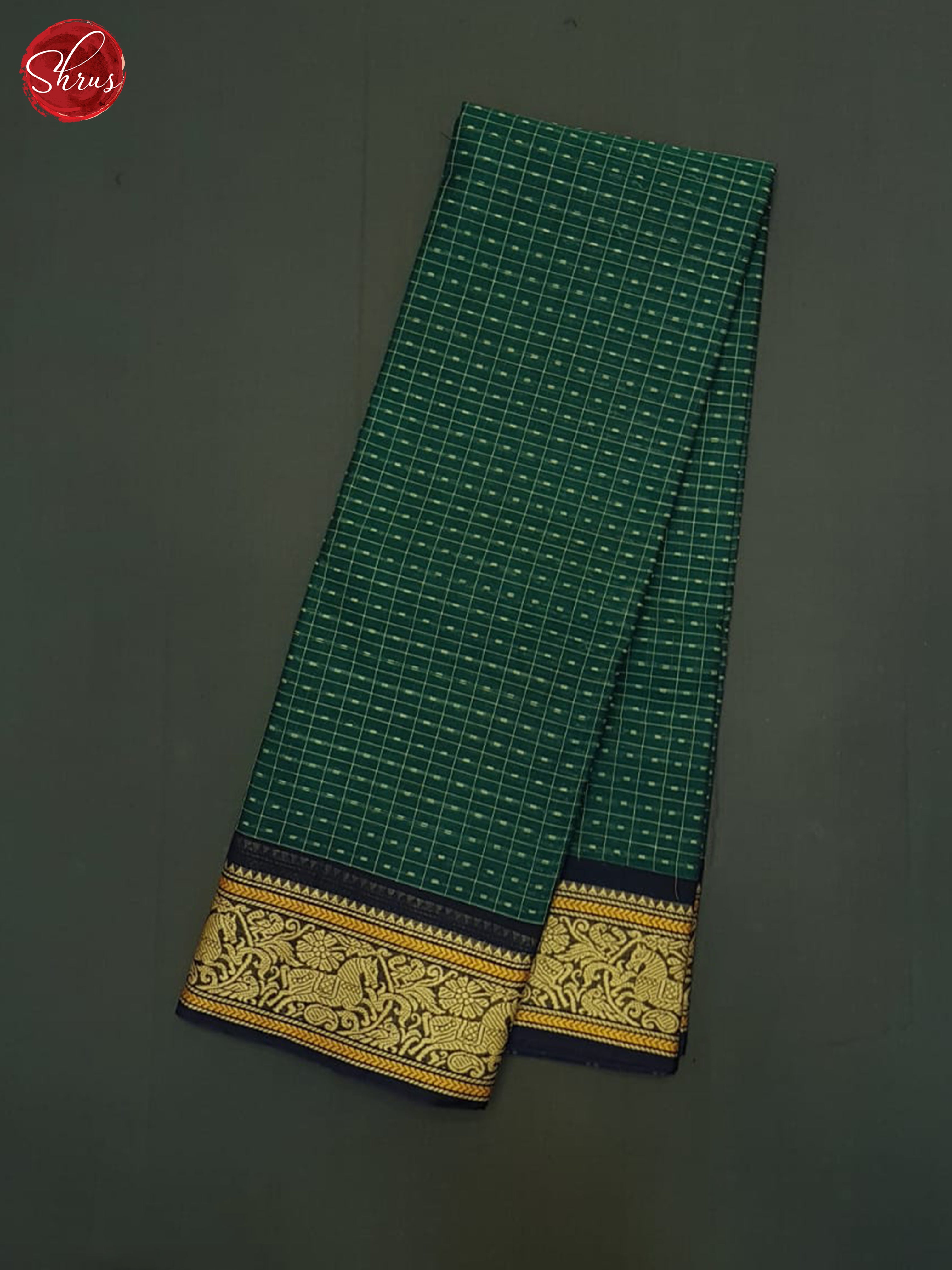 Green & Blue - Chettinad Cotton Saree - Shop on ShrusEternity.com