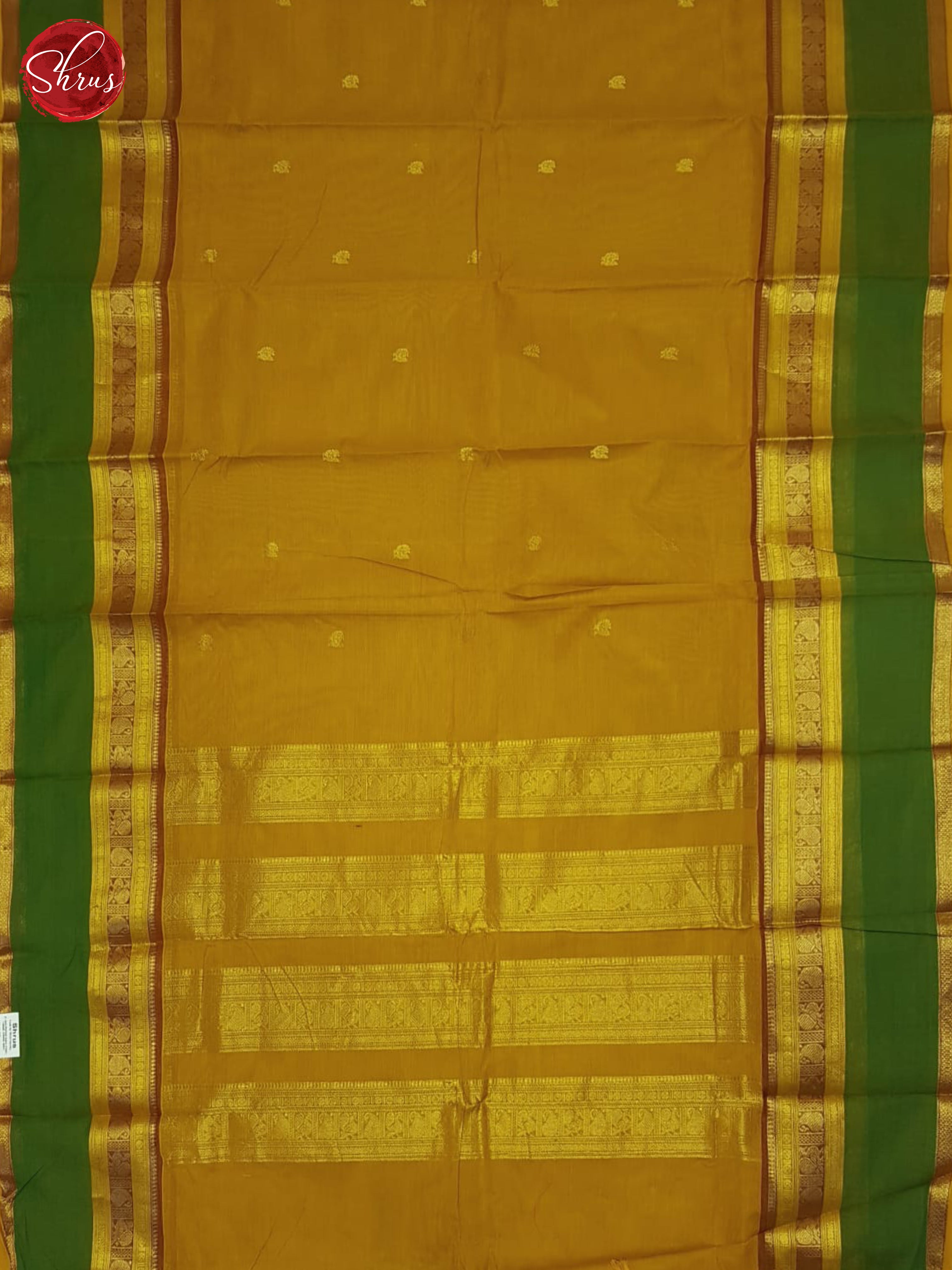 Mustard & Green - Kanchi Cotton Saree - Shop on ShrusEternity.com