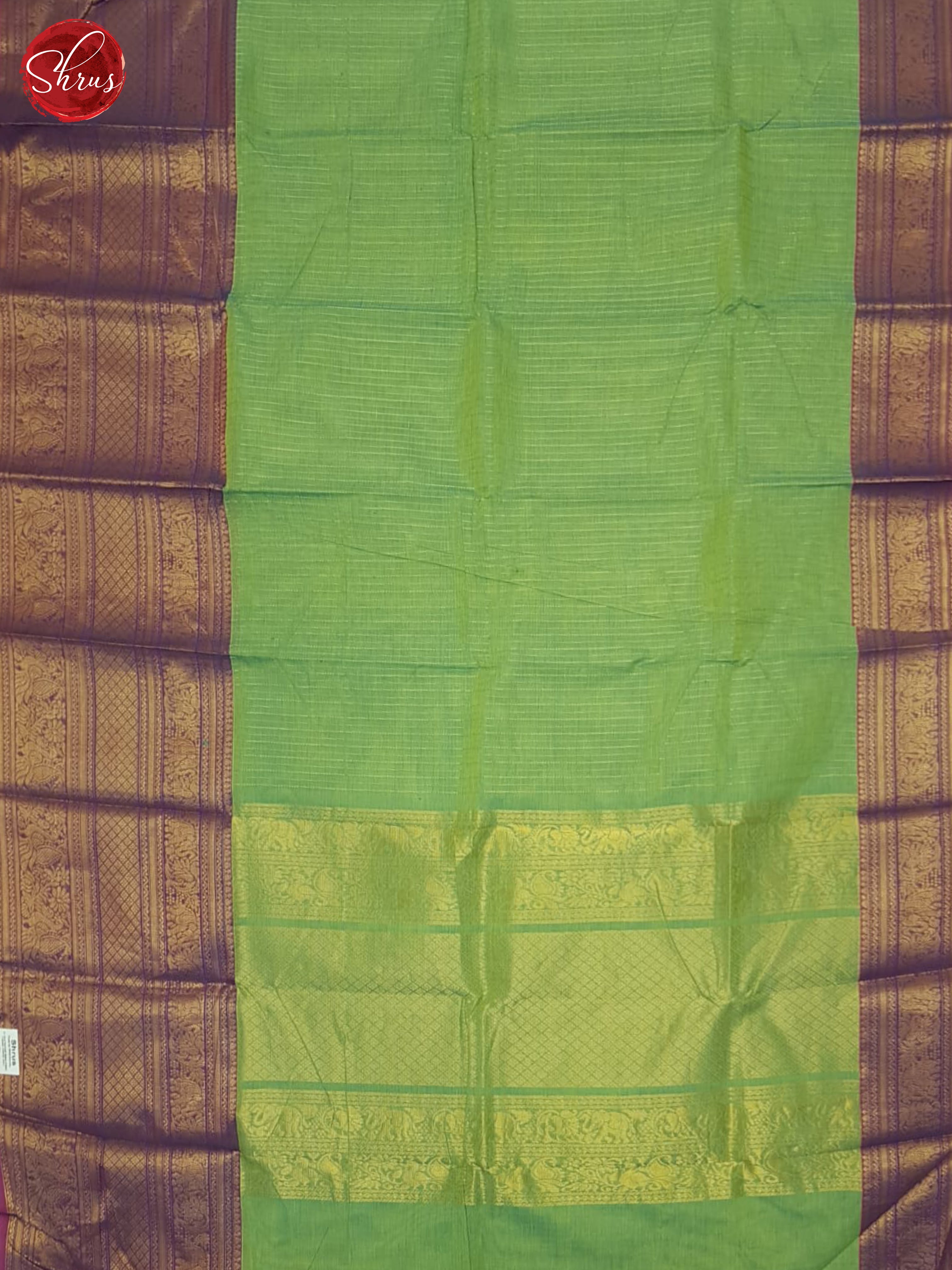 Green & Purple - Kanchi Cotton Saree - Shop on ShrusEternity.com