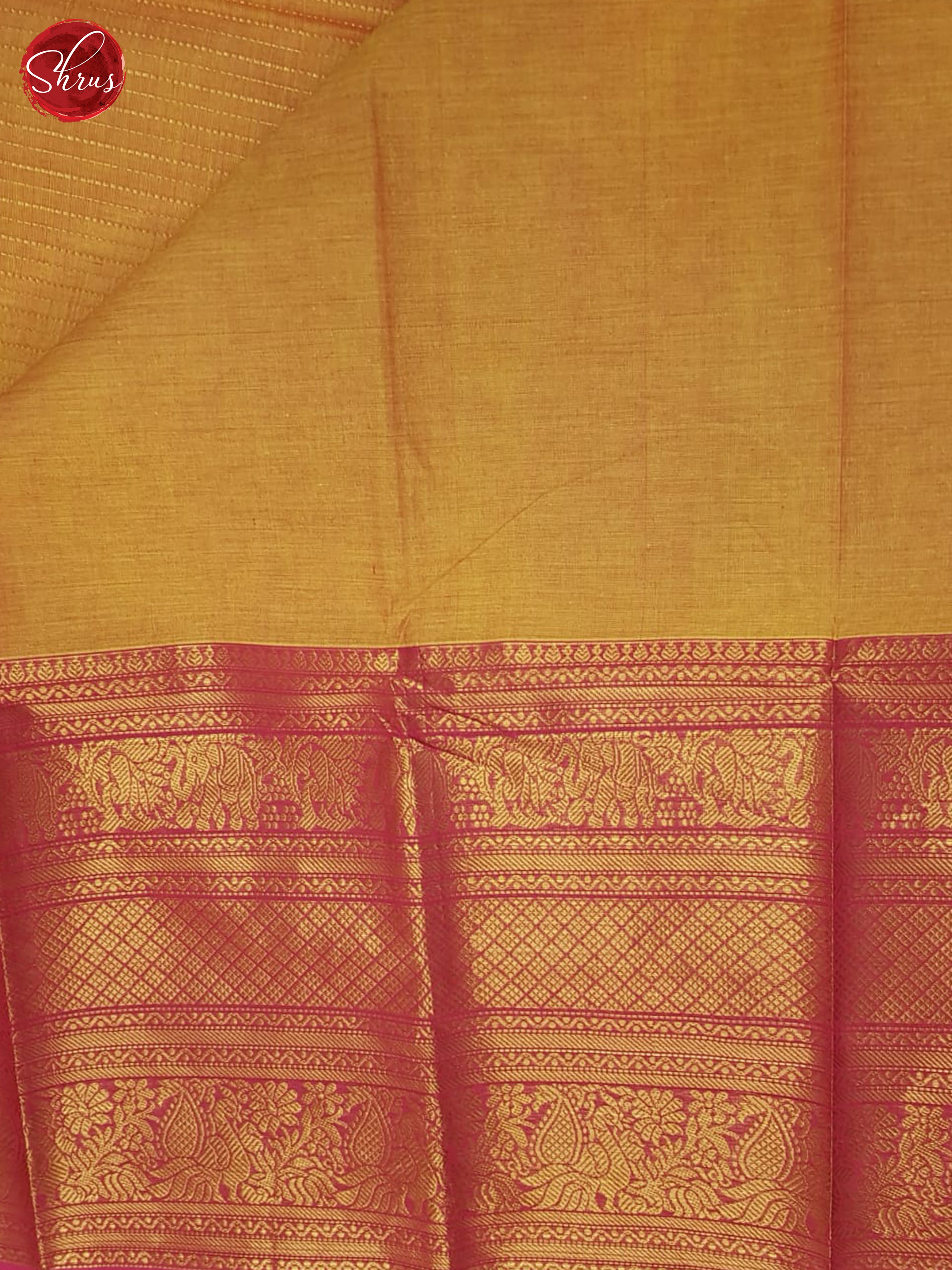 Orange & Pink- Kanchi Cotton Saree - Shop on ShrusEternity.com