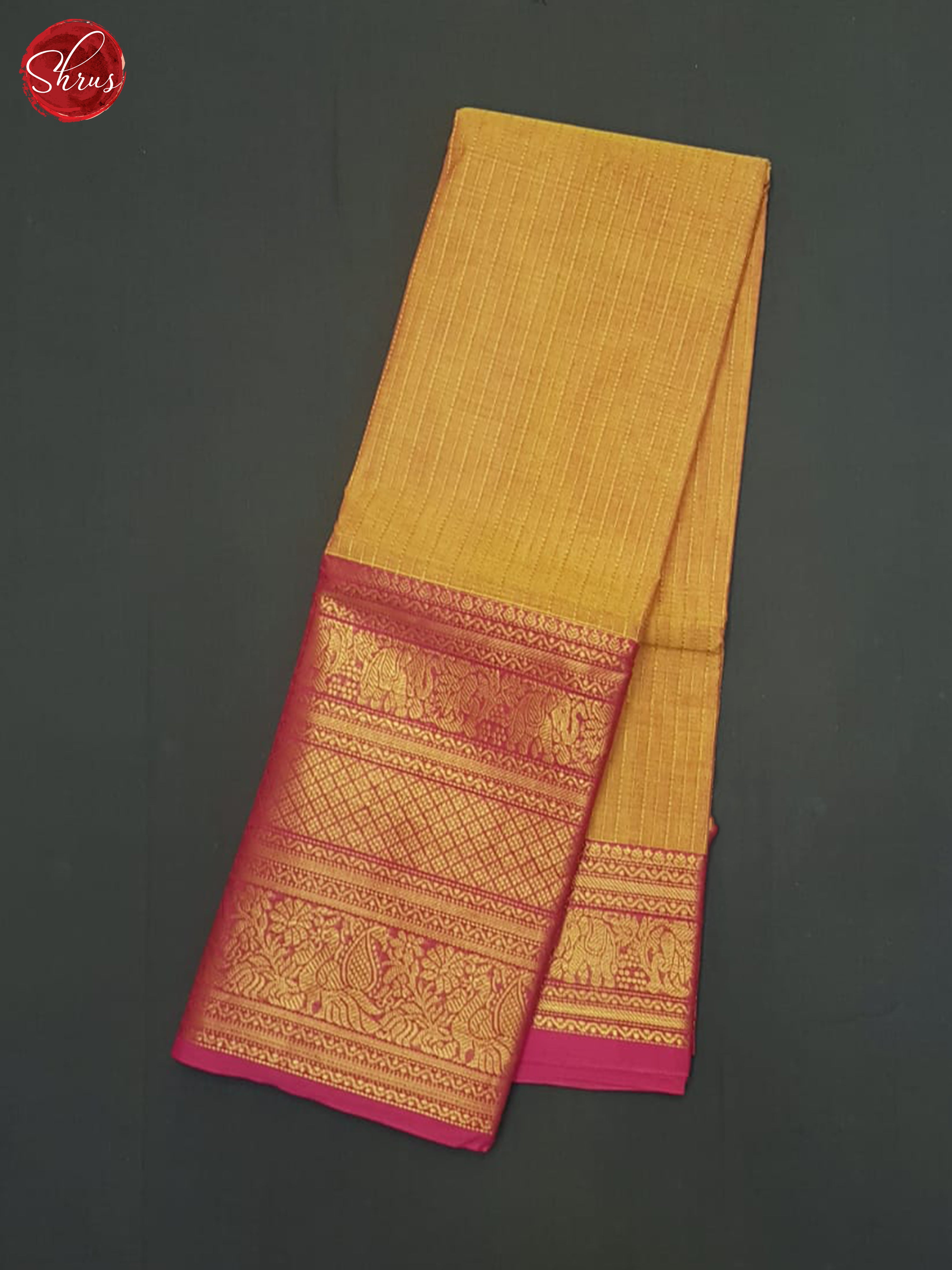 Orange & Pink- Kanchi Cotton Saree - Shop on ShrusEternity.com