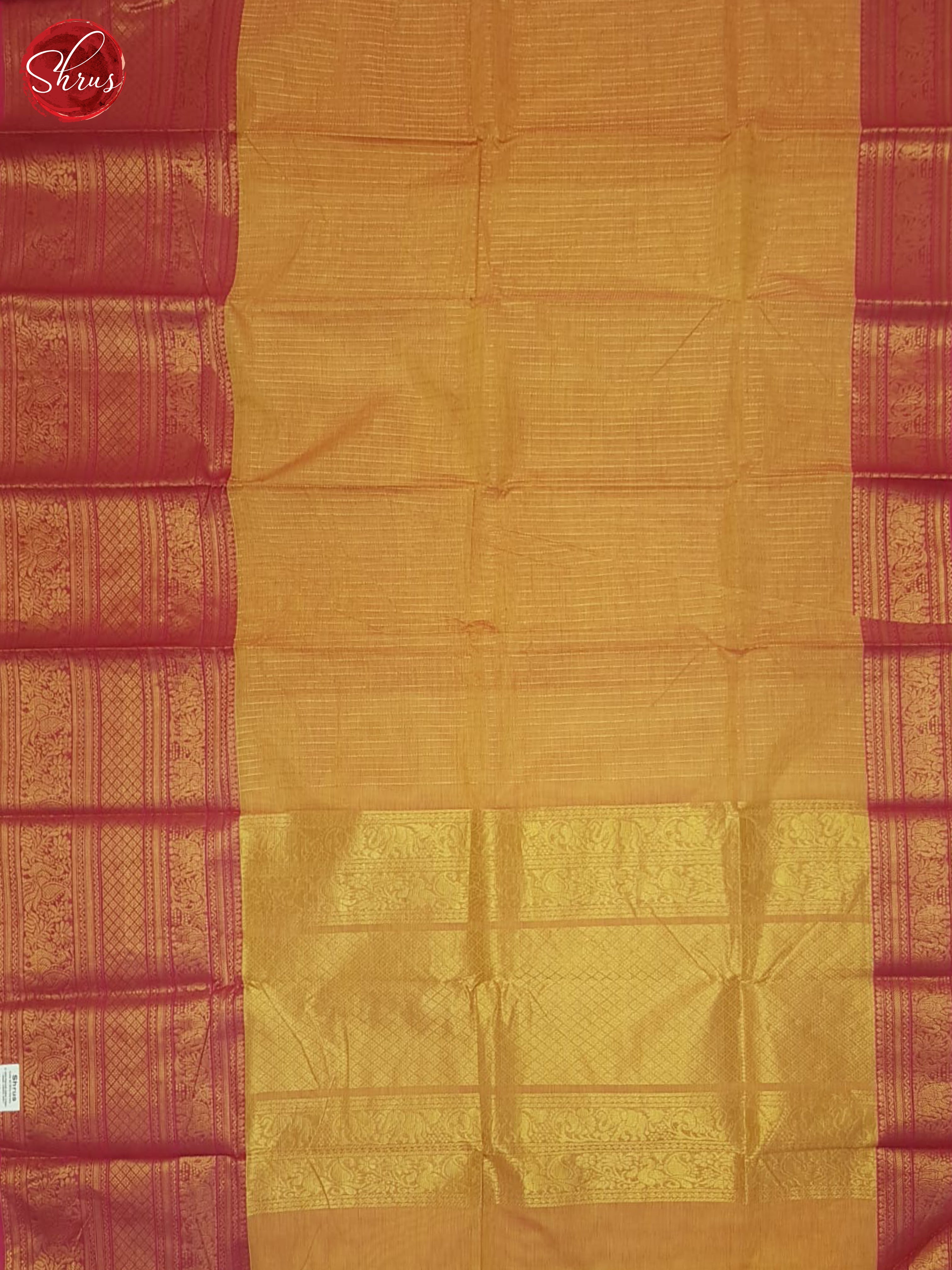 Orange & Pink- Kanchi Cotton Saree - Shop on ShrusEternity.com