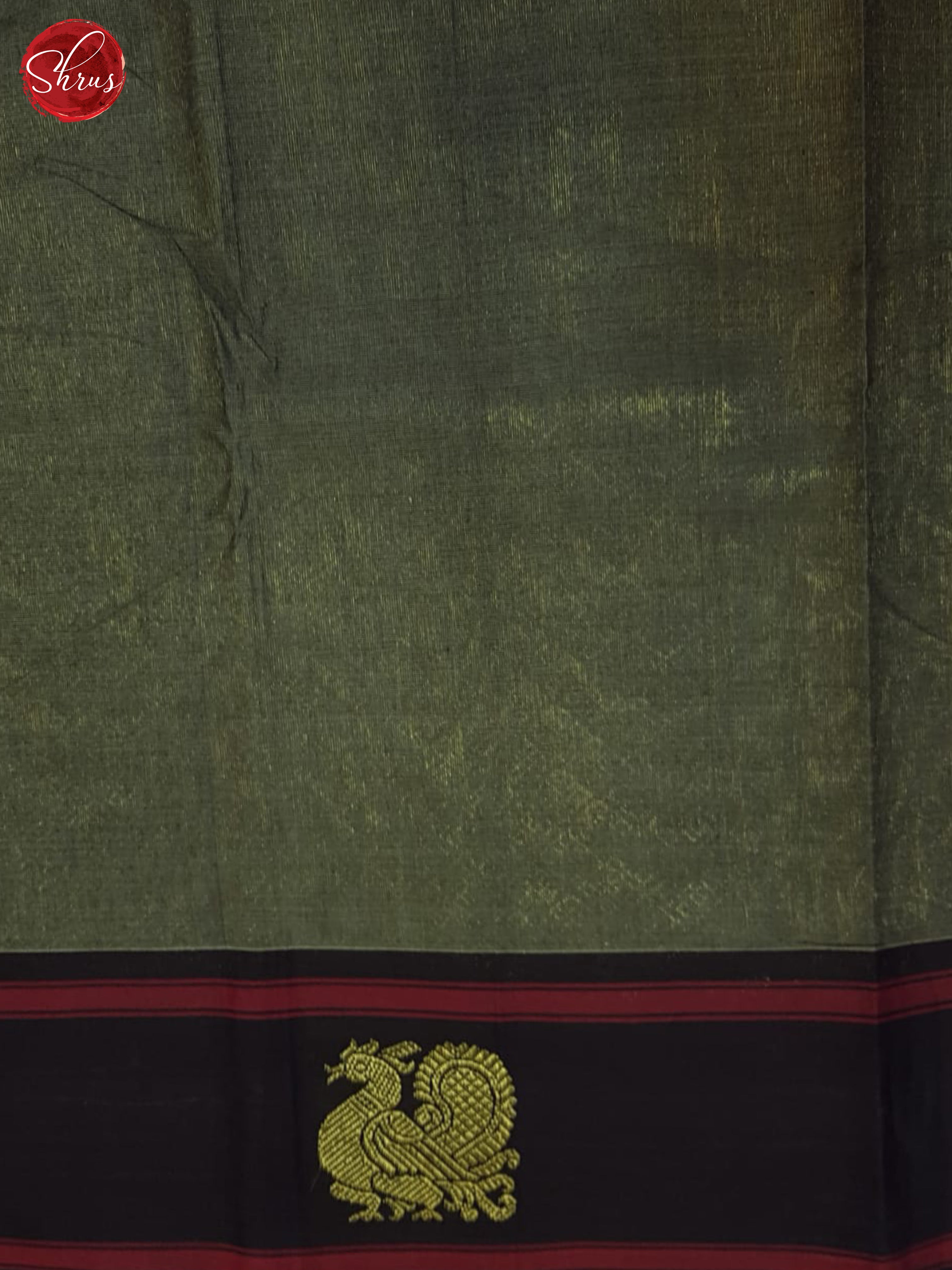 Grey & Black - Kanchi Cotton Saree - Shop on ShrusEternity.com