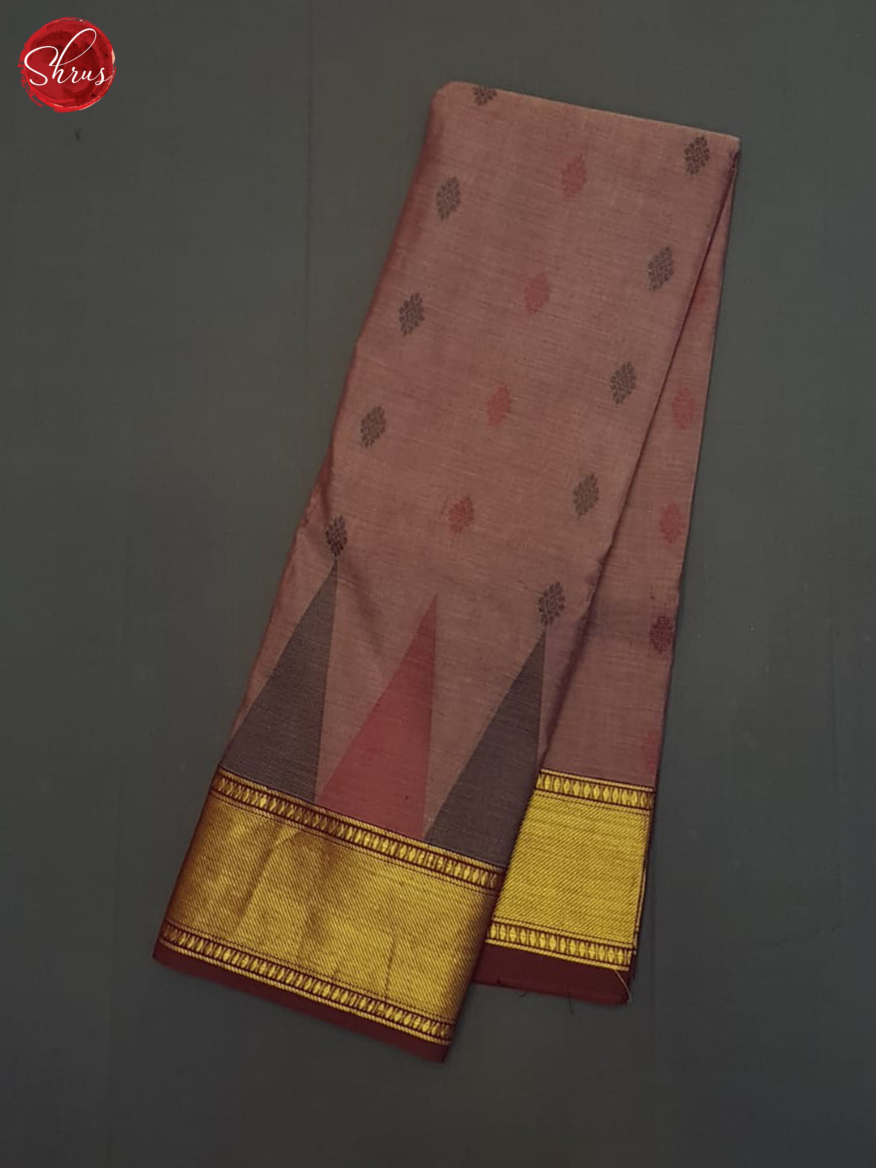 Dusty Wine  & Maroon - Chettinad Cotton Saree - Shop on ShrusEternity.com