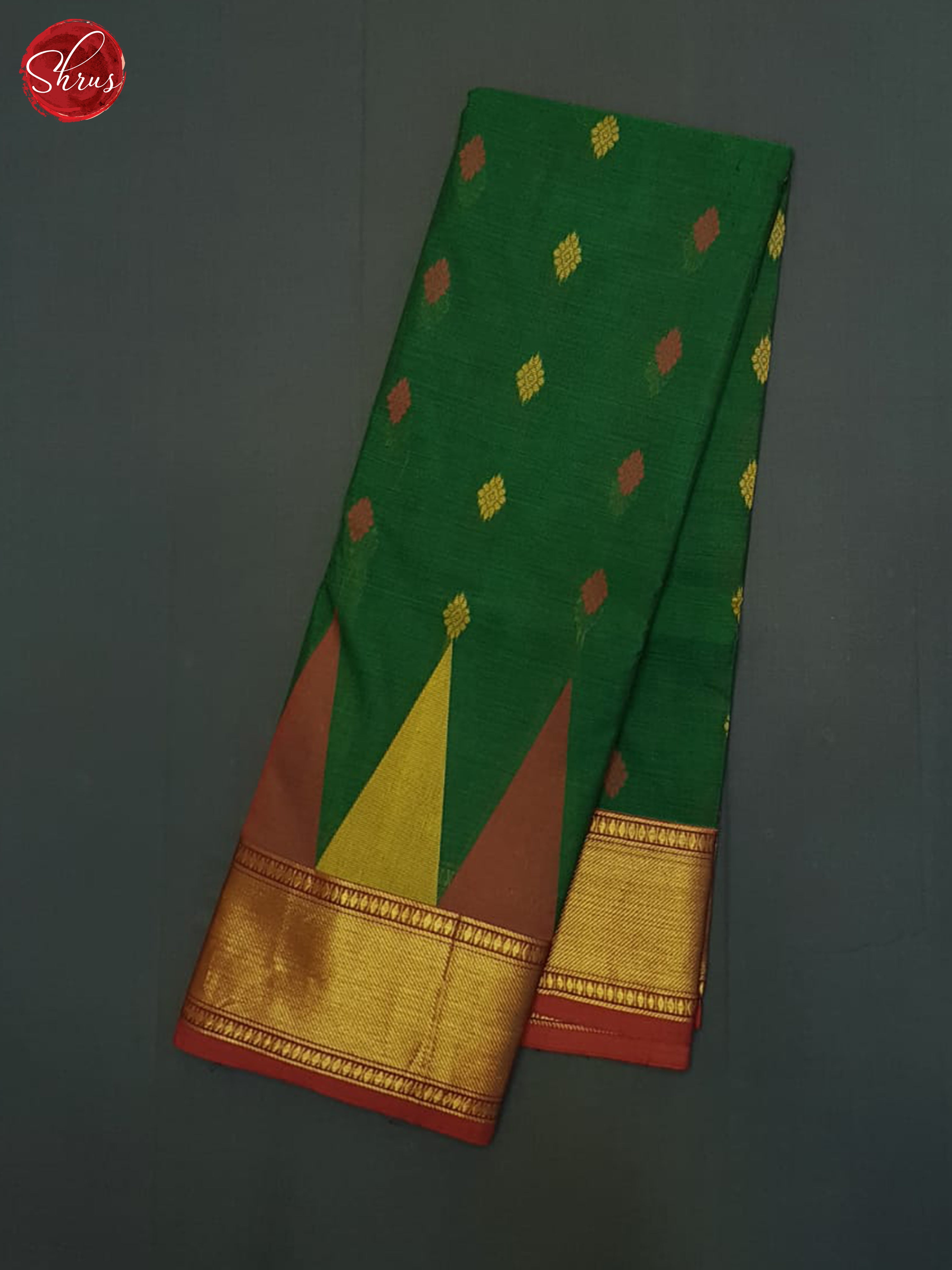 Green & Red - Chettinad Cotton Saree - Shop on ShrusEternity.com