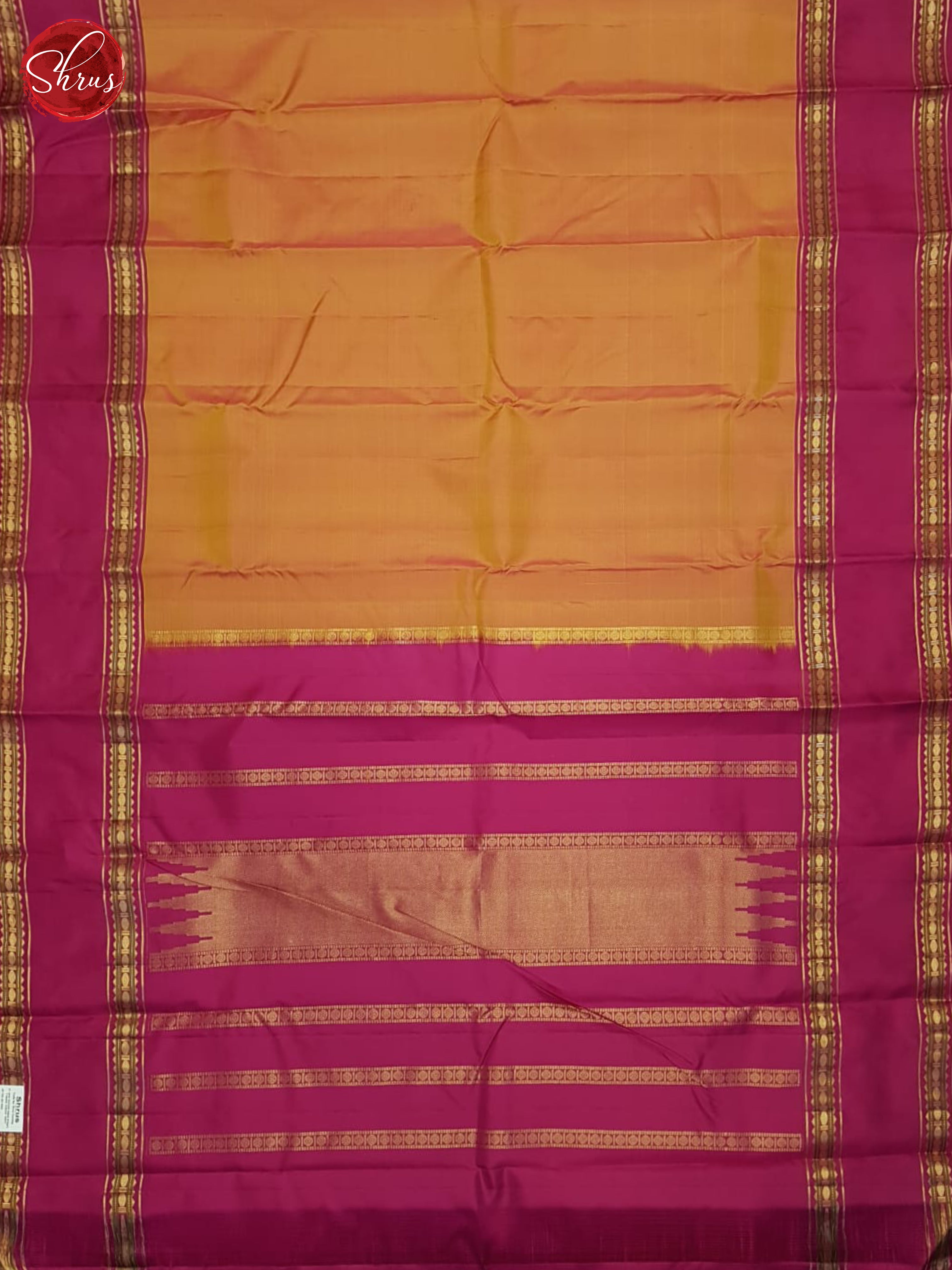 Orange & Pink - Kanchipuram silk Saree