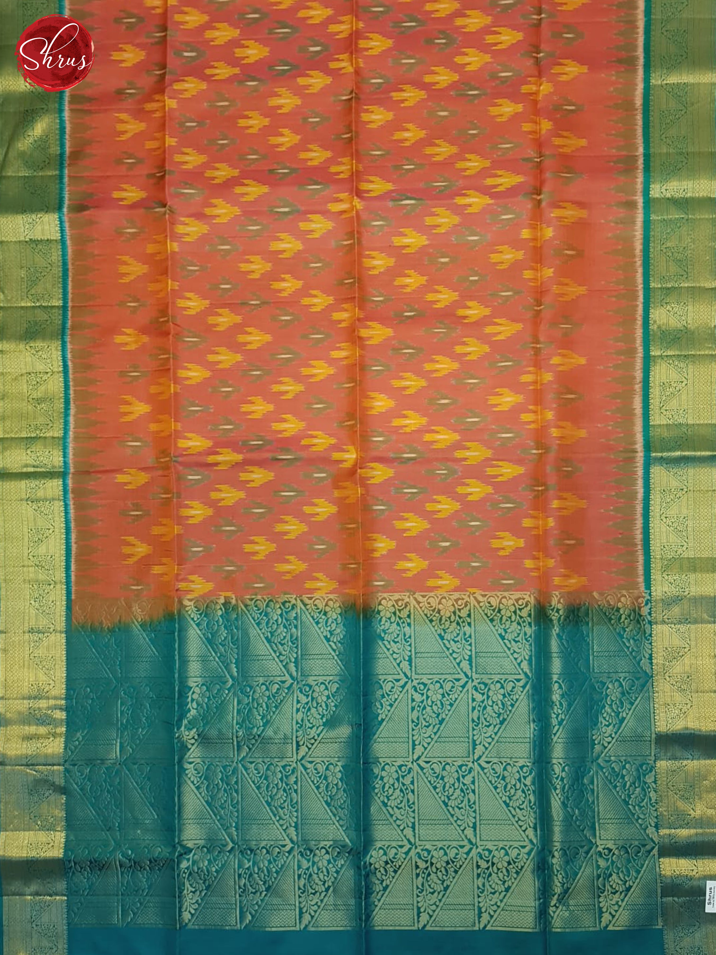 Red & Green - Soft Silk Saree - Shop on ShrusEternity.com