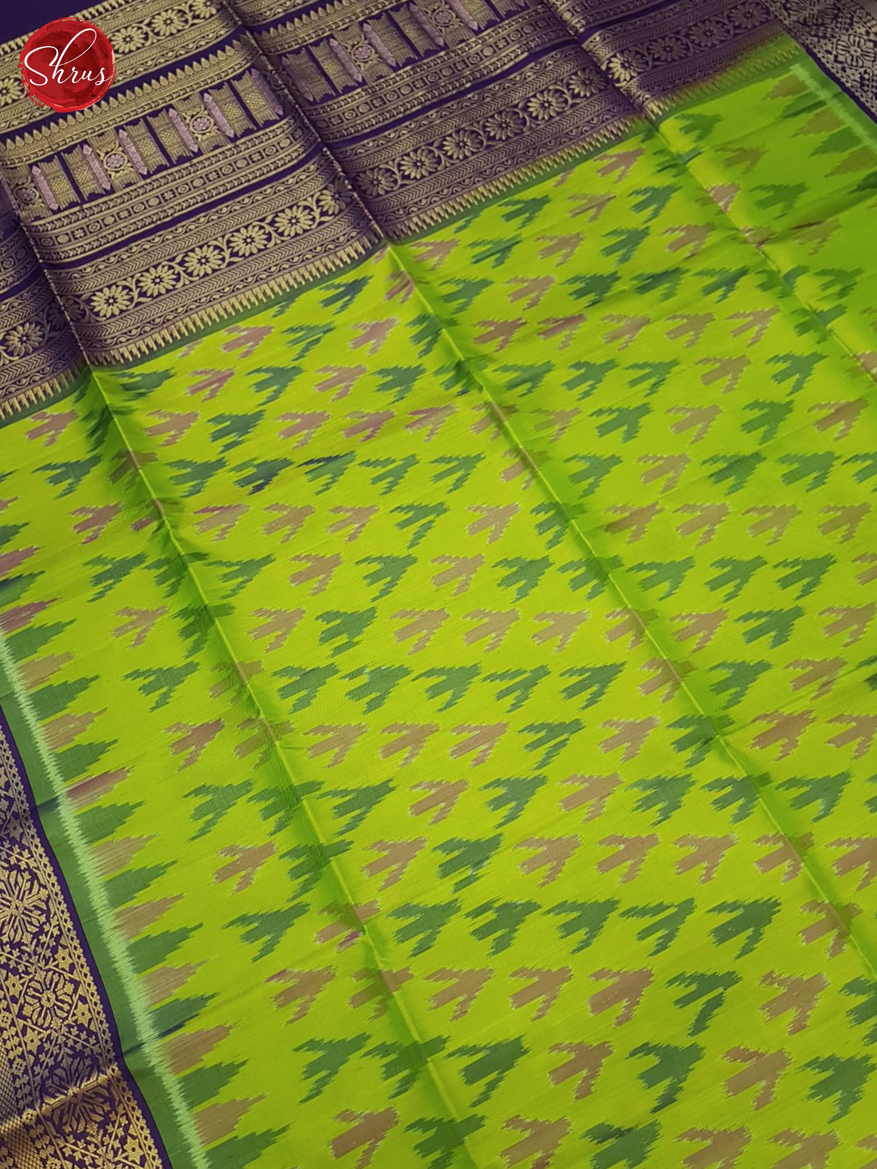 Green & Purple - Soft Silk Saree - Shop on ShrusEternity.com