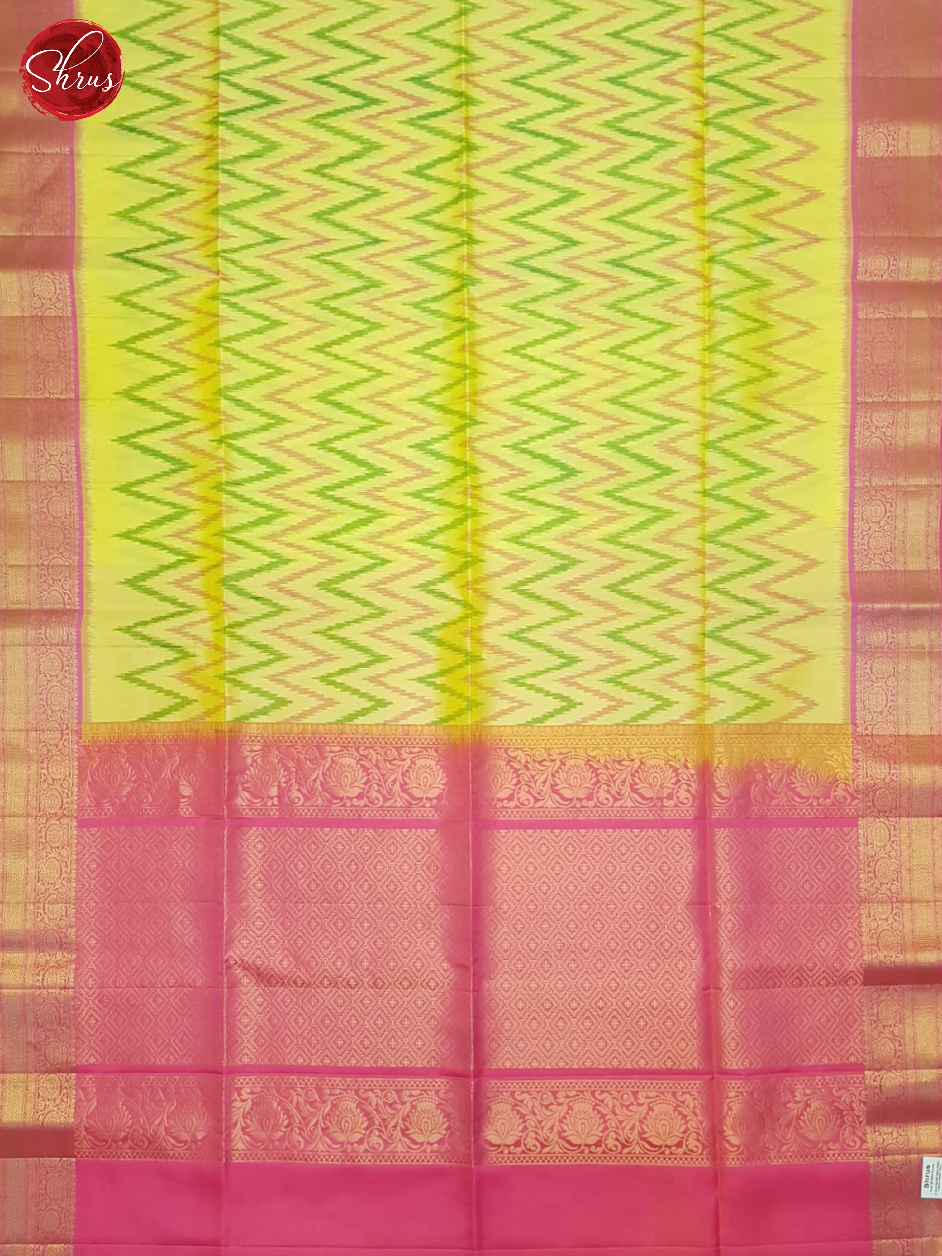 Yellow & Pink - Soft Silk Saree
