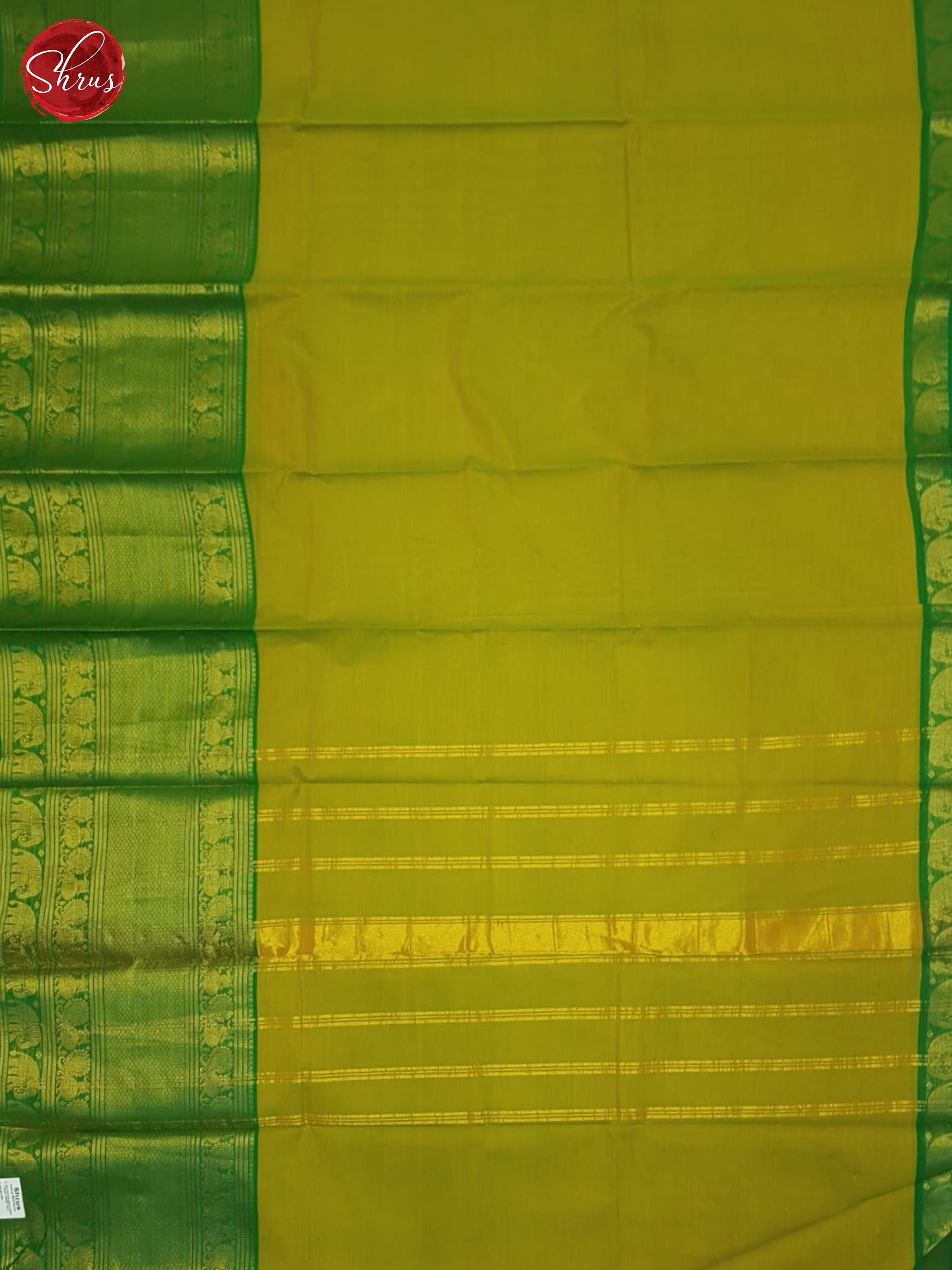 Lime Green & Green- Chettinad Cotton Saree - Shop on ShrusEternity.com