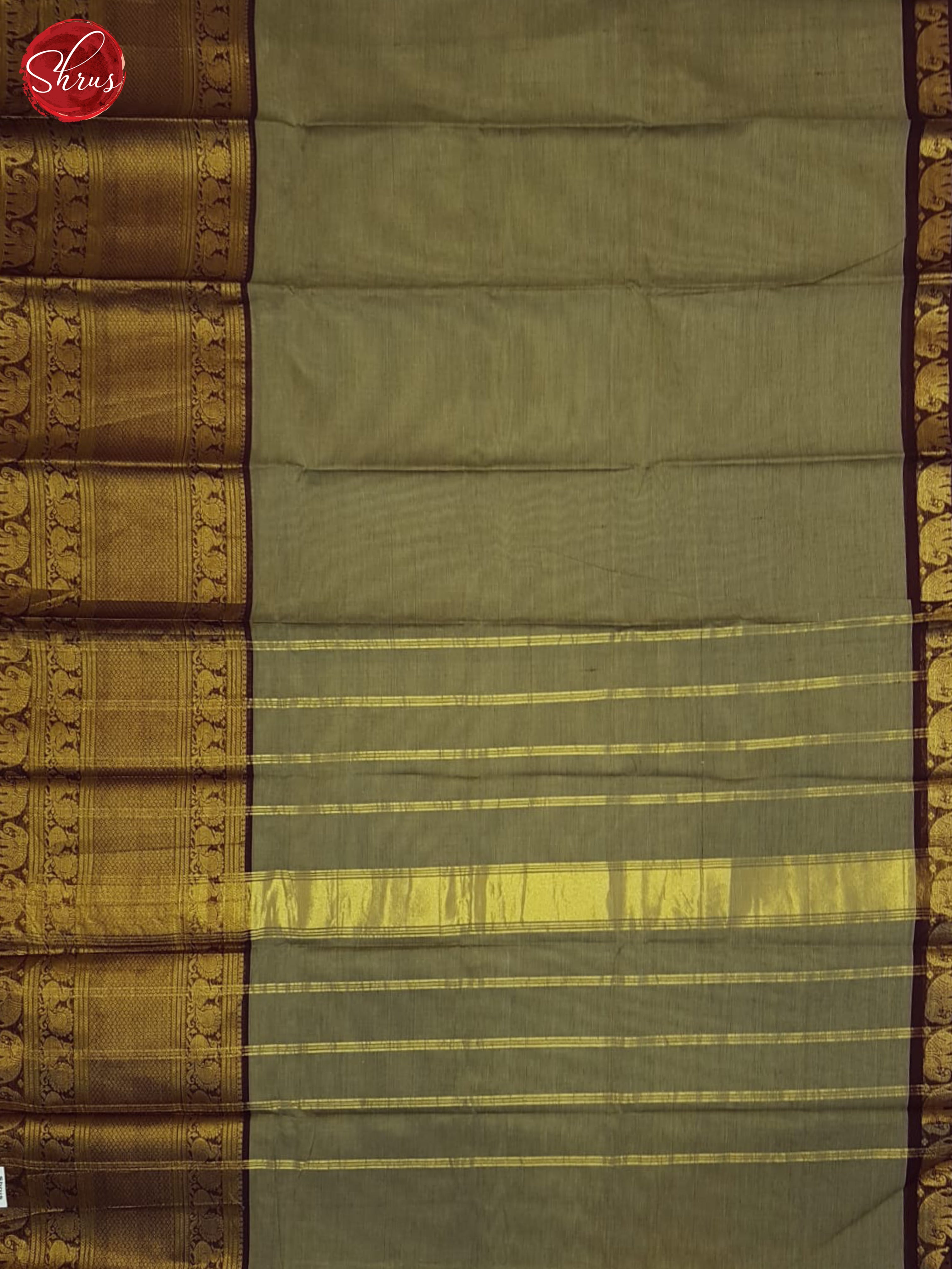 Grey & Brown - Chettinad Cotton Saree - Shop on ShrusEternity.com