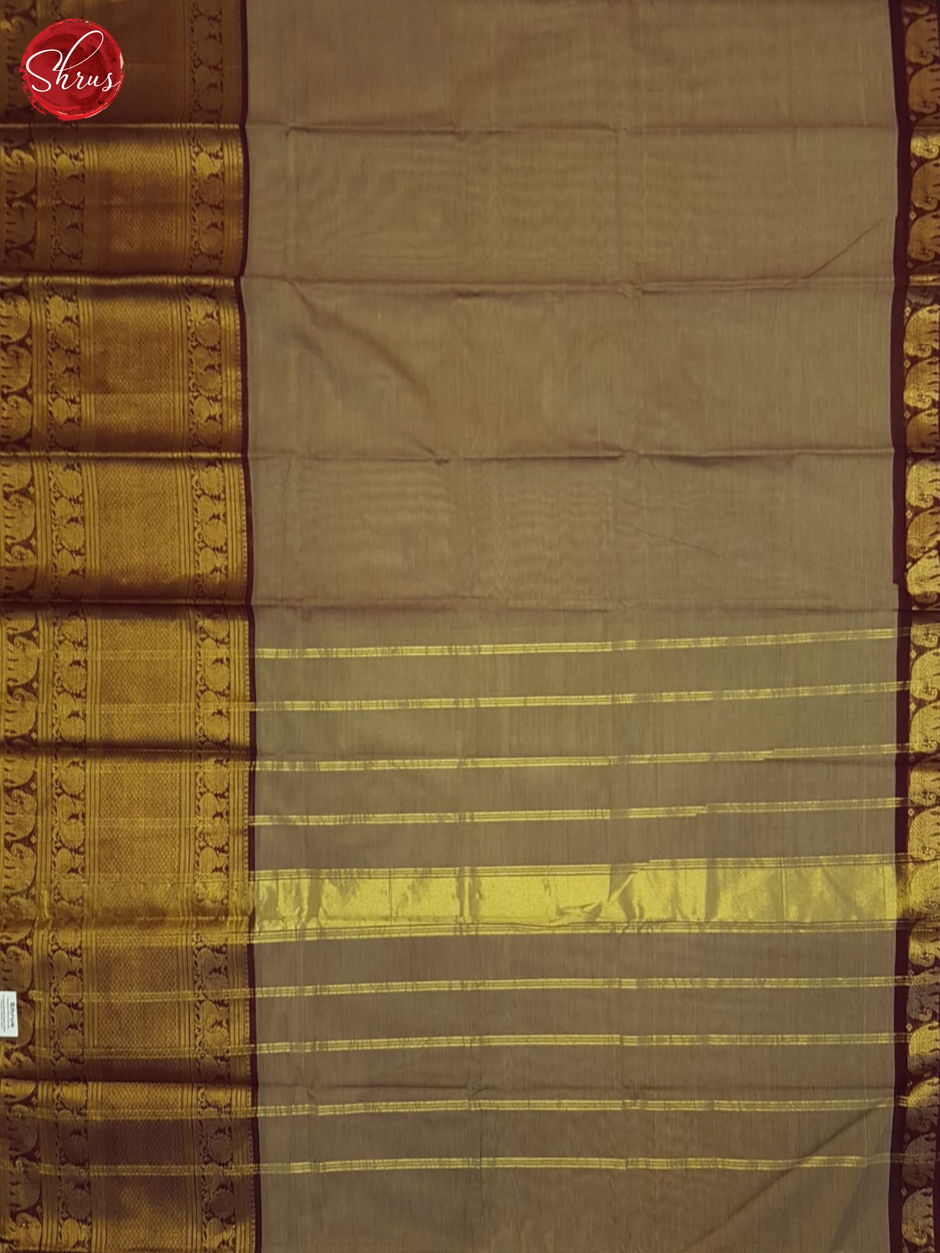 Brown & Dark Brown - Chettinad Cotton Saree - Shop on ShrusEternity.com