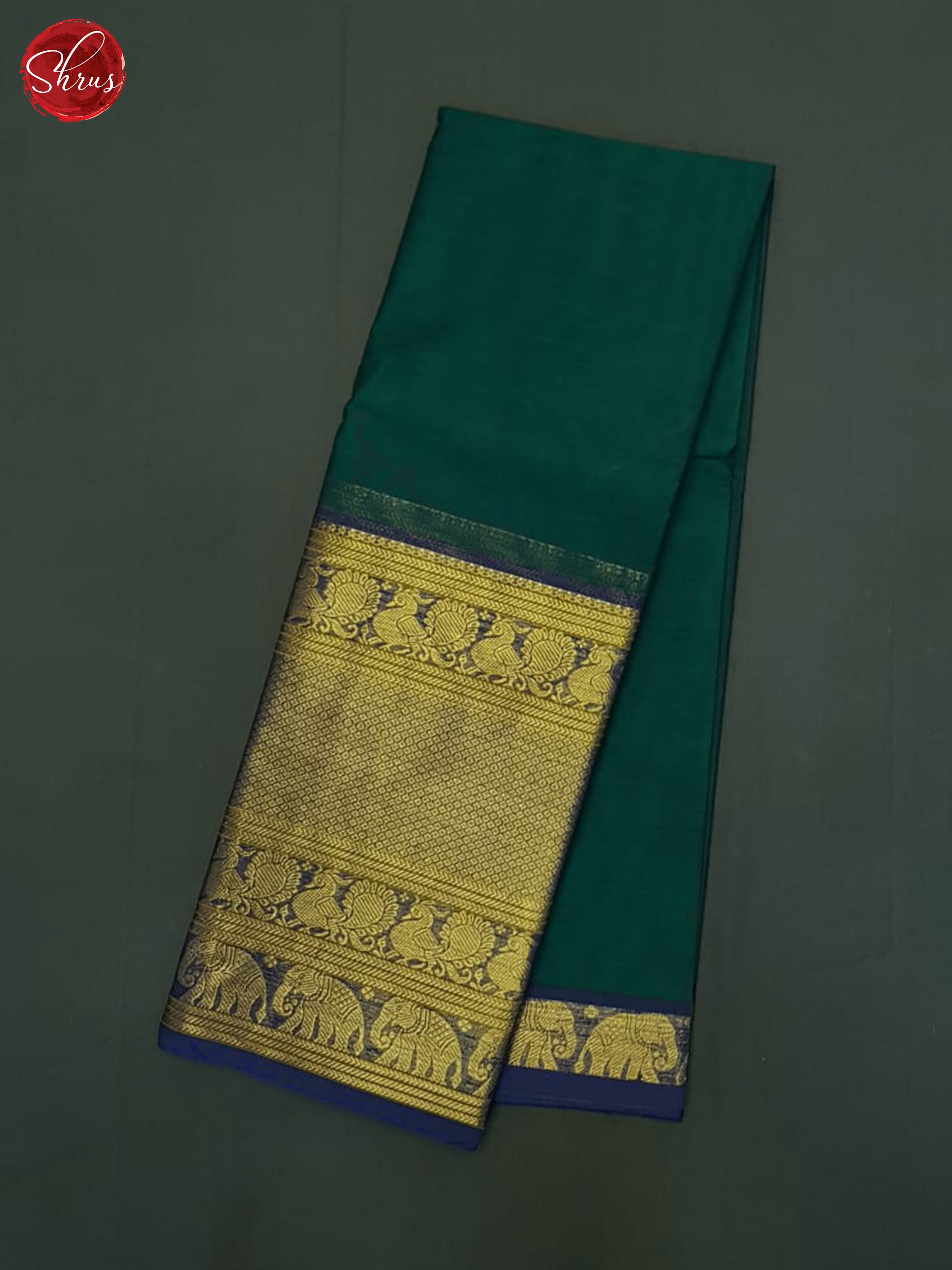 Peacock Green & Blue - Chettinad Cotton Saree - Shop on ShrusEternity.com