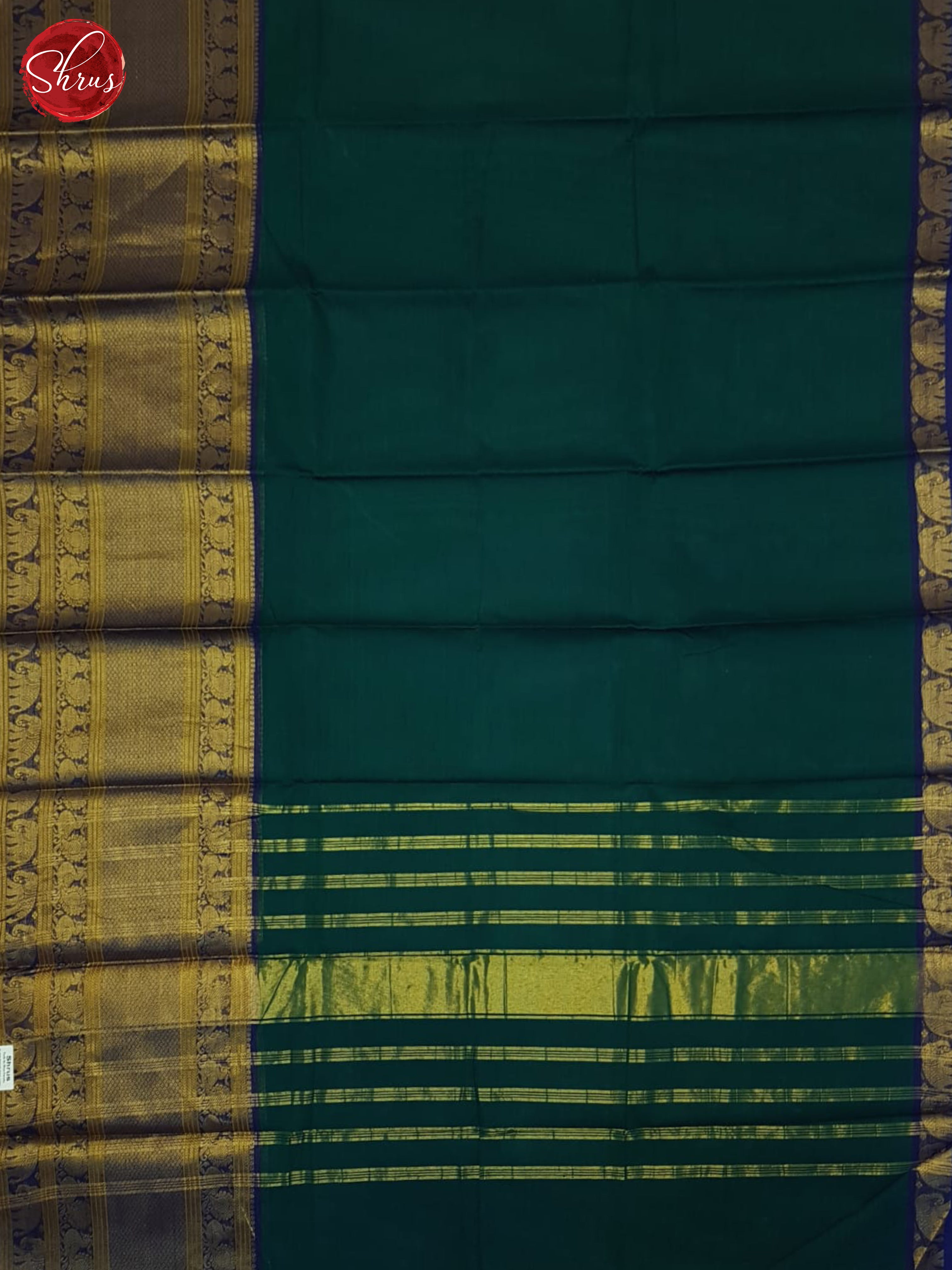 Peacock Green & Blue - Chettinad Cotton Saree - Shop on ShrusEternity.com